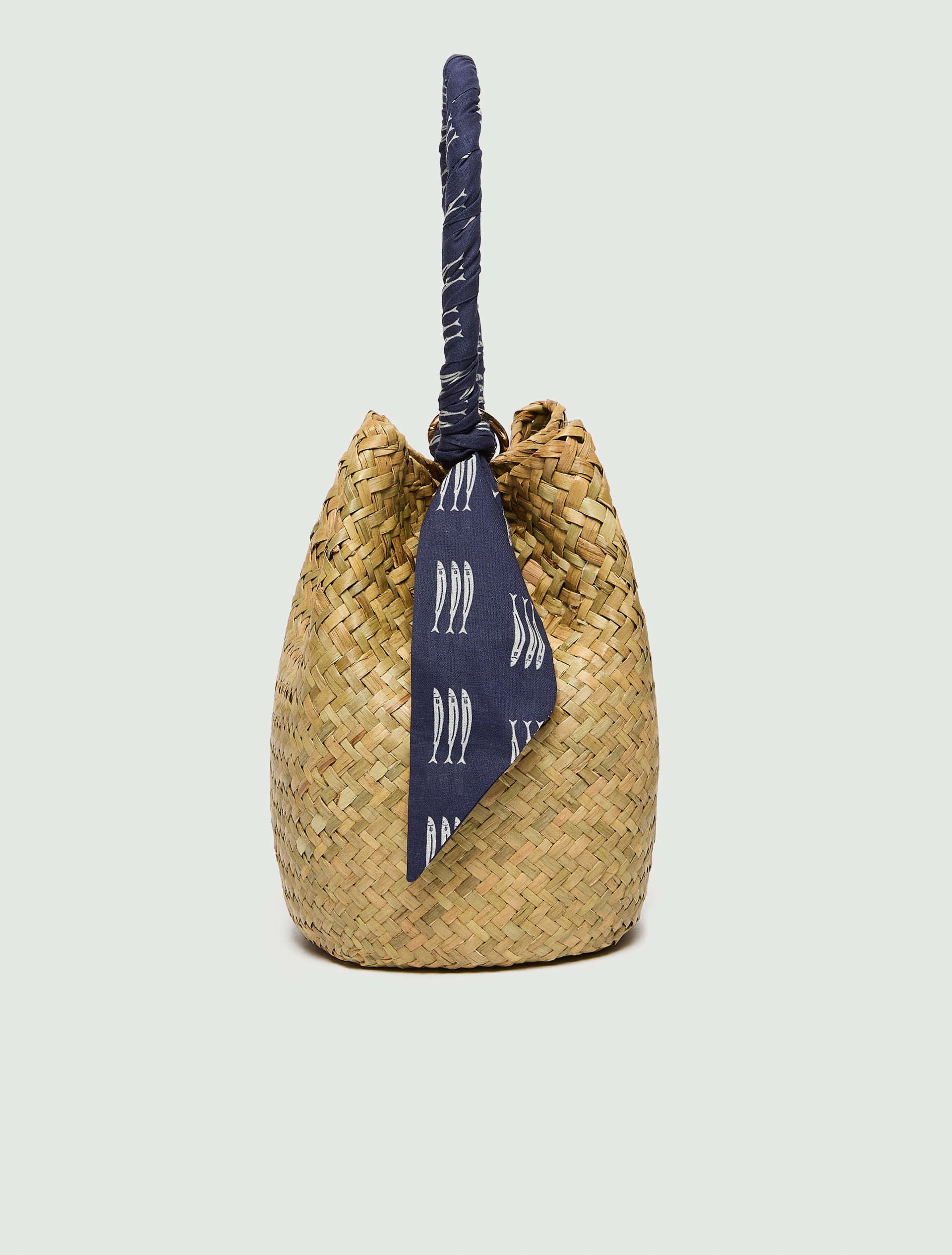 Straw bucket bag - BEIGE - Emme - 3