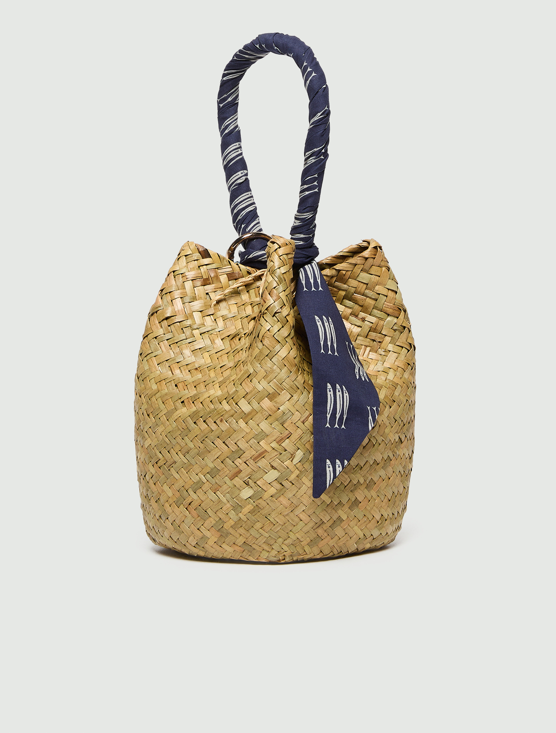 Straw bucket bag - BEIGE - Emme - 6