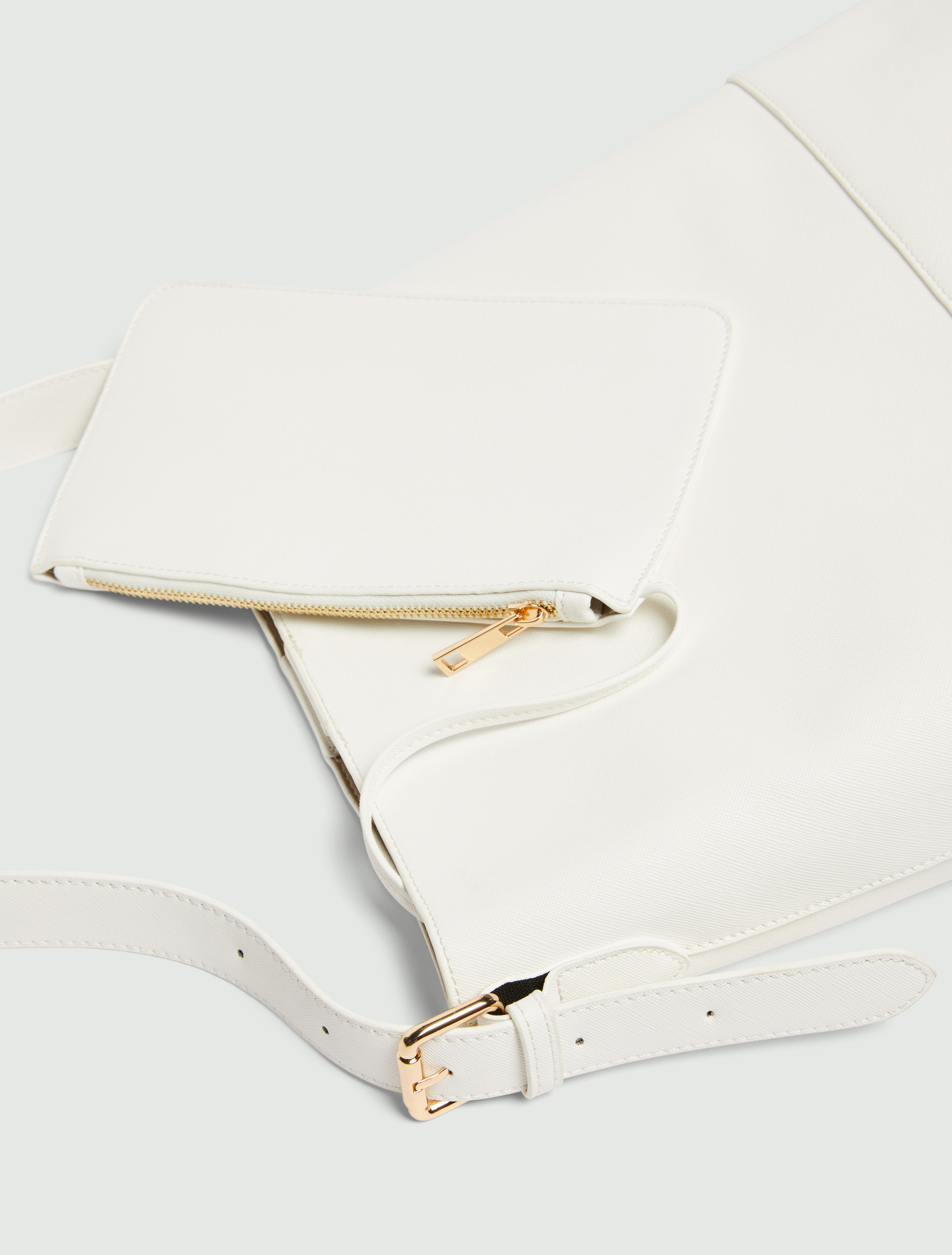 Large Saffiano leather-look bag - WHITE - Emme - 4