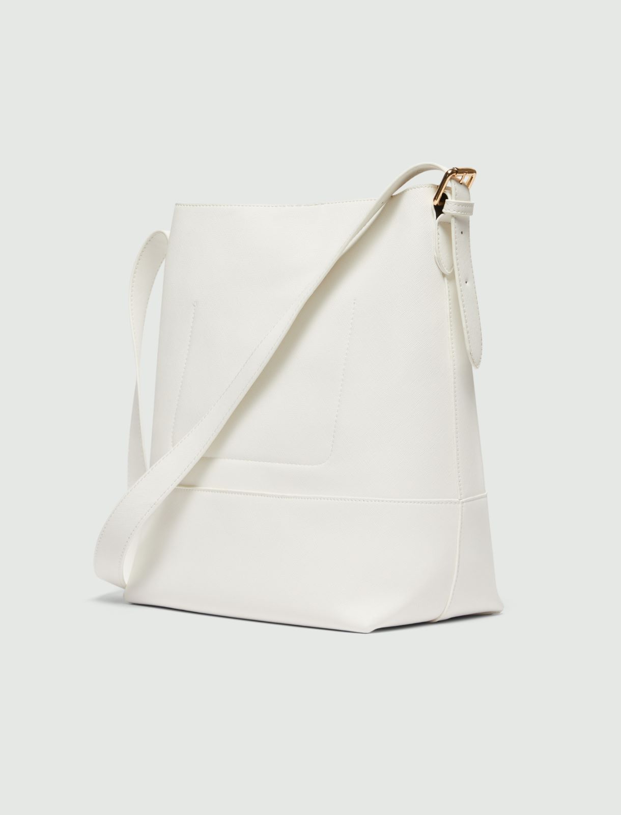 Large Saffiano leather-look bag - WHITE - Emme - 5