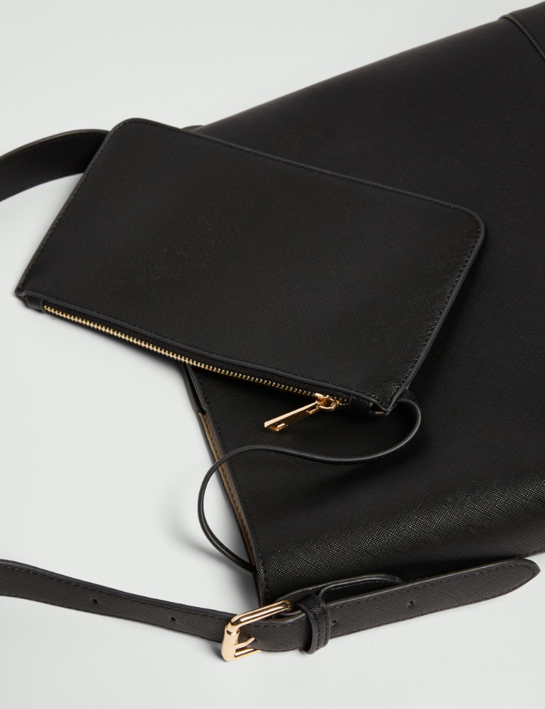 Large Saffiano leather-look bag - Emme - 3