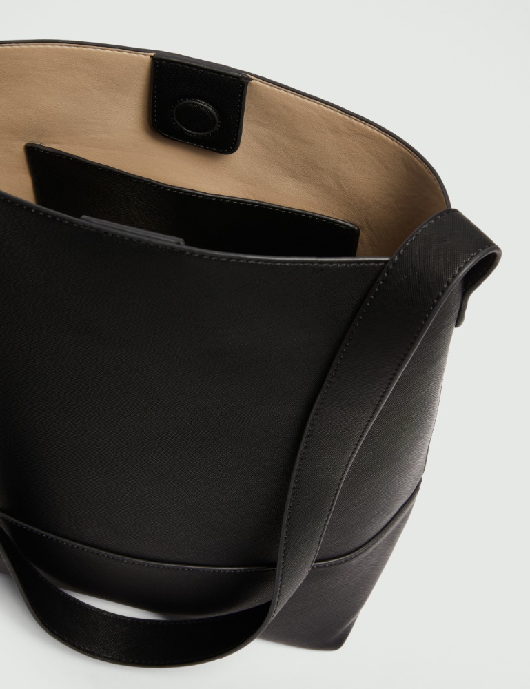 Large Saffiano leather-look bag - Emme - 4