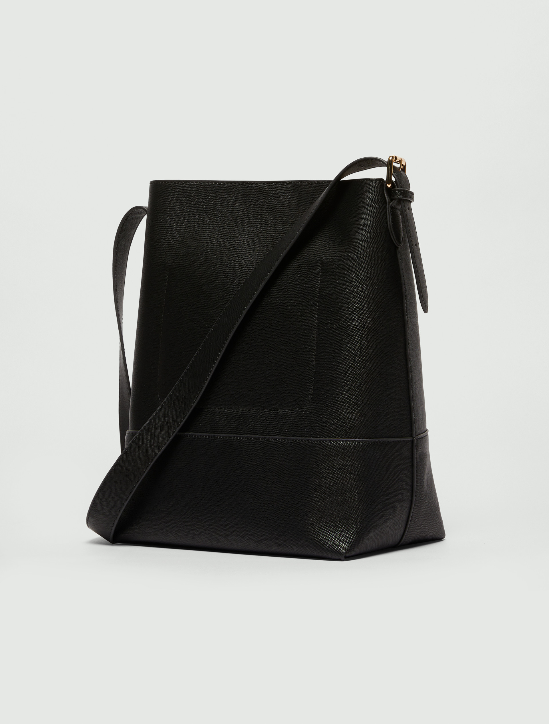 Large Saffiano leather-look bag - BLACK - Emme - 5