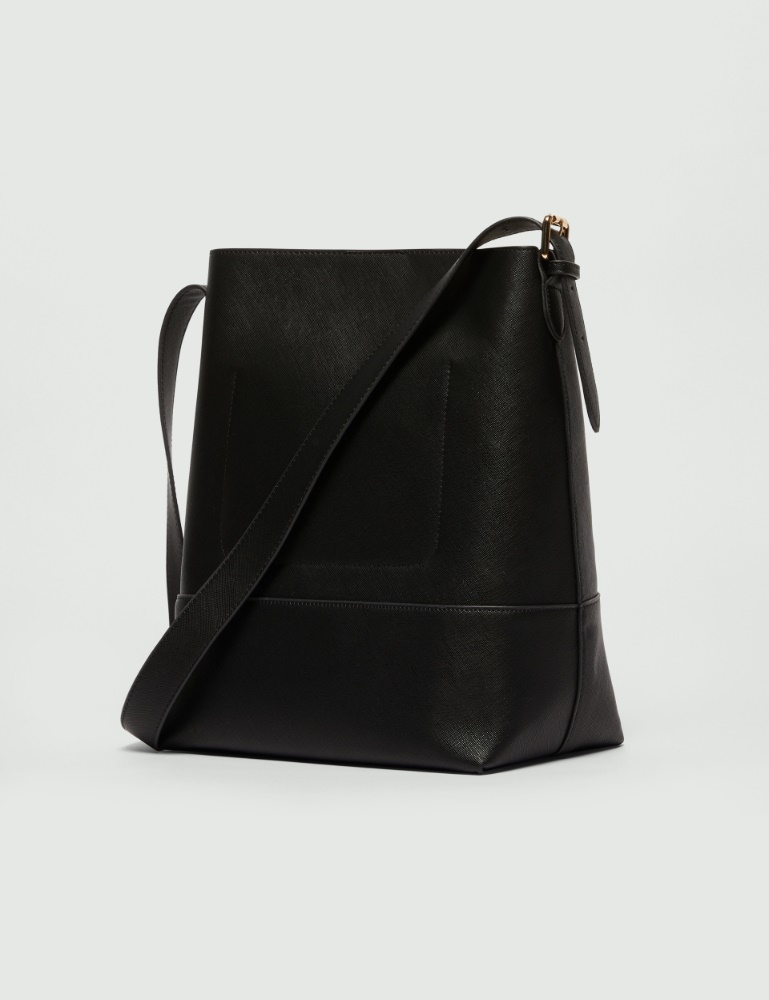 Large Saffiano leather-look bag - Emme - 5