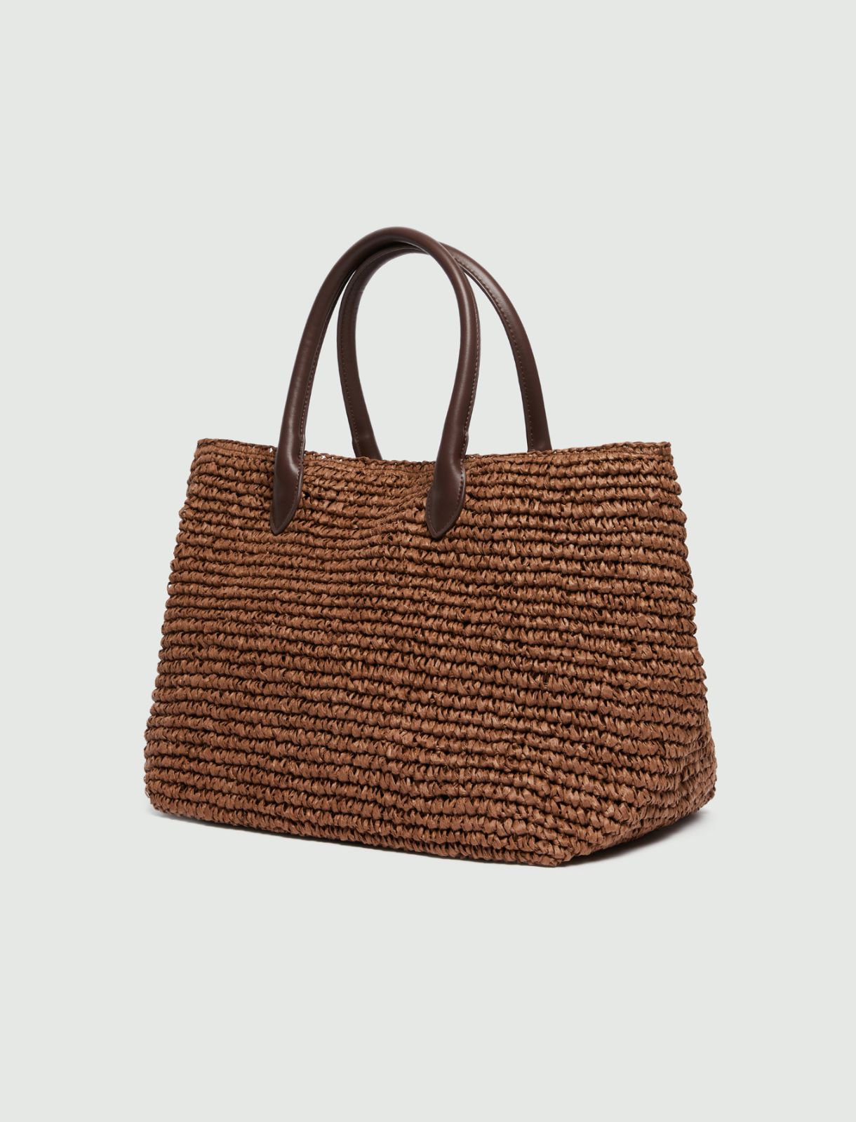 Raffia shopping tote - TOBACCO - Emme - 3