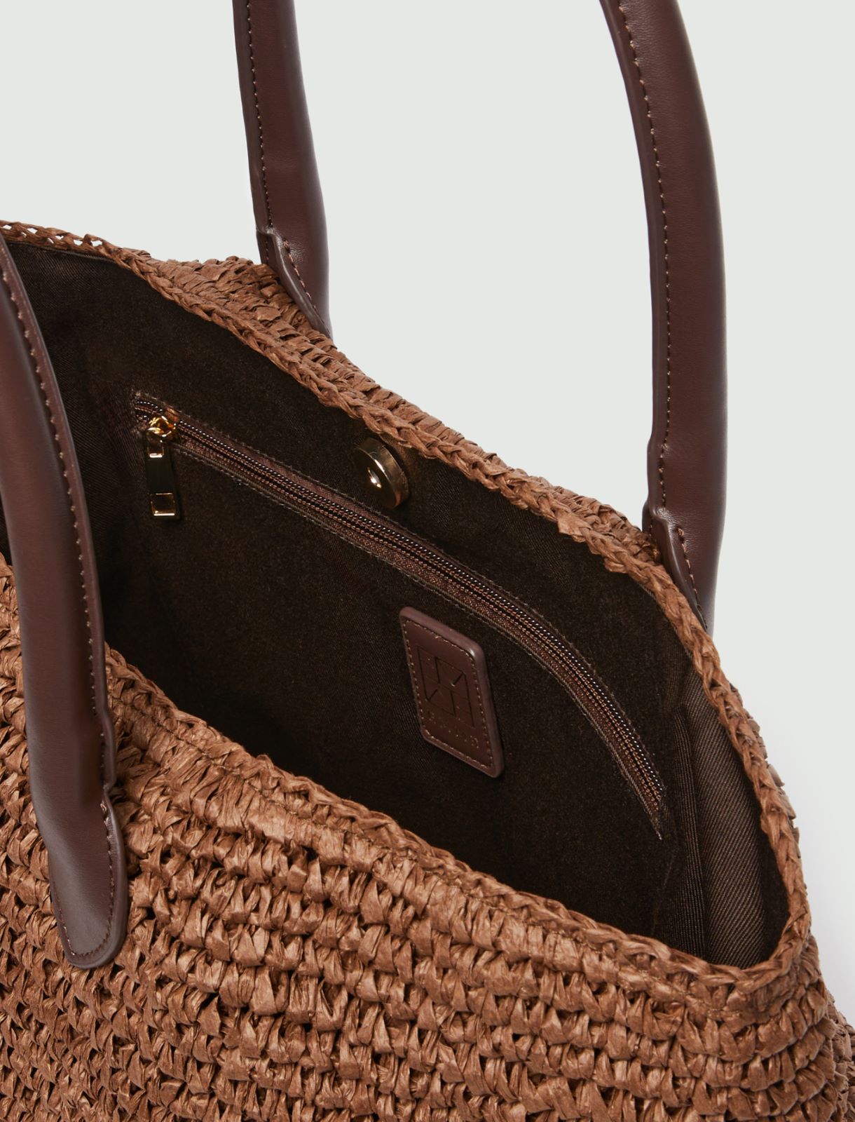 Raffia shopping tote - TOBACCO - Emme - 4