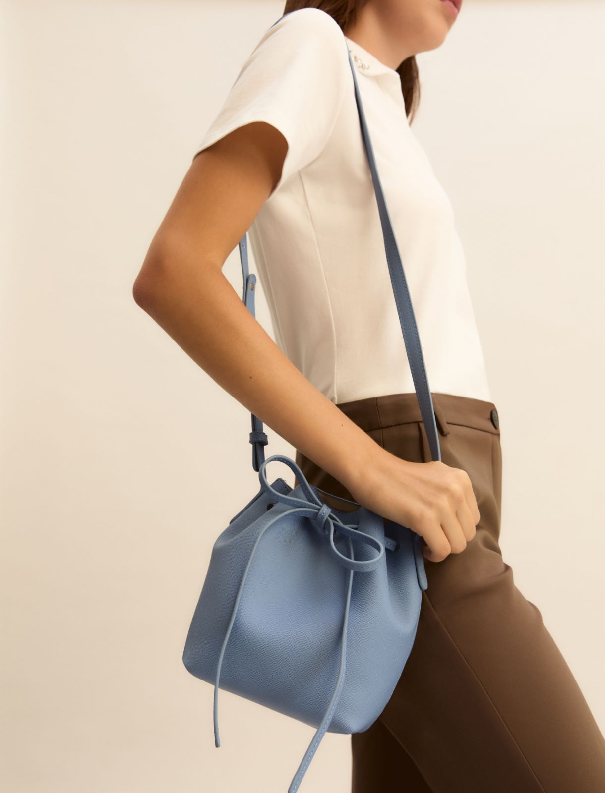Drawstring bucket bag - SKY BLUE - Emme
