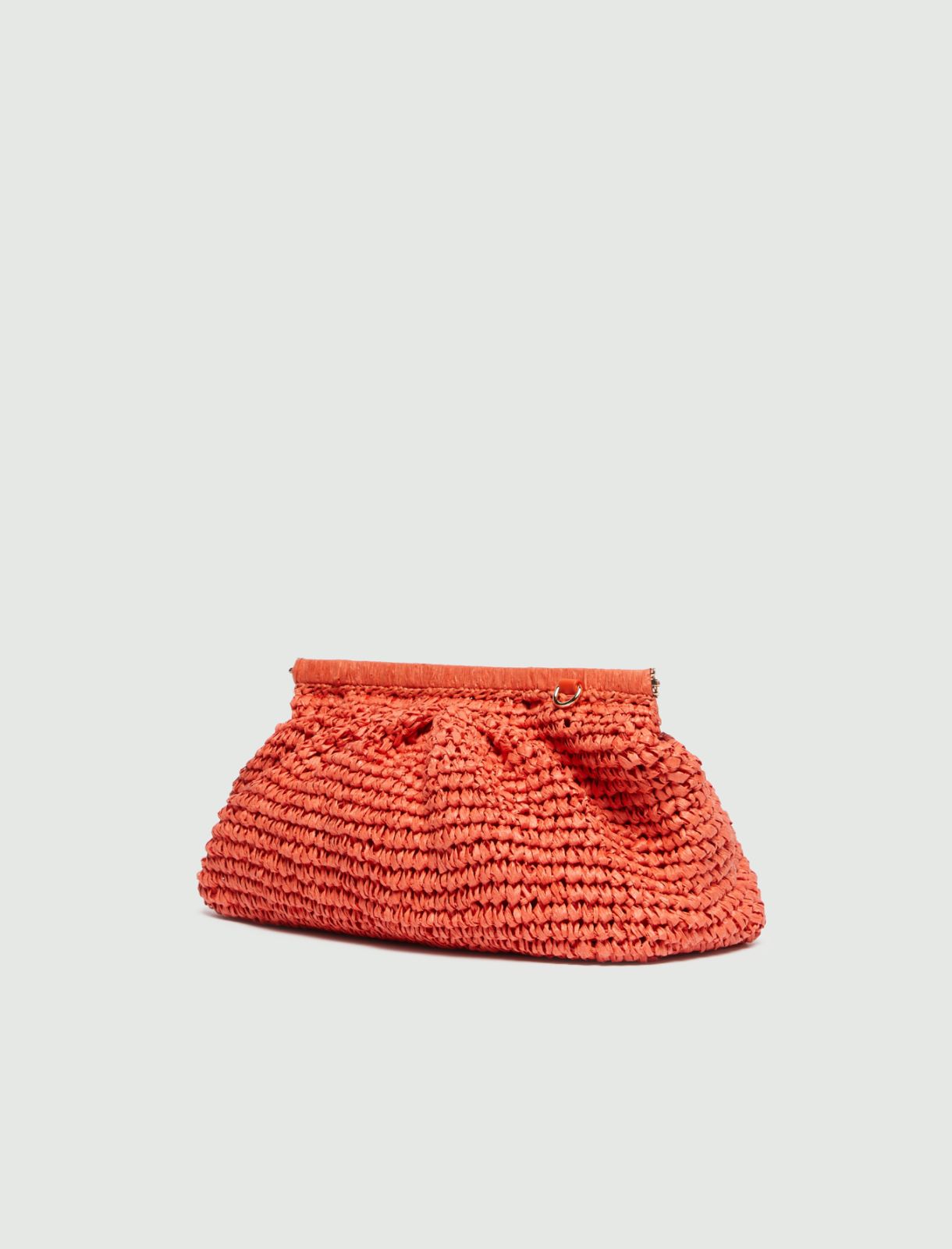 Clutch in rafia - ARANCIO - Emme - 2