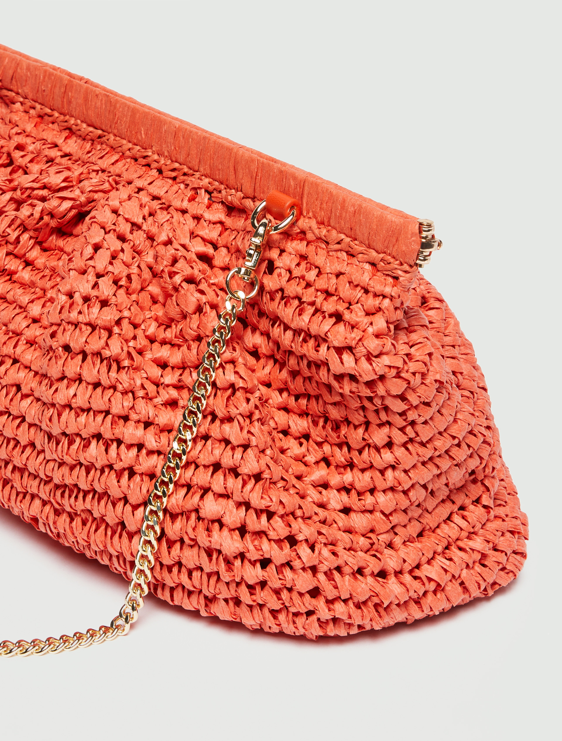 Clutch in rafia - ARANCIO - Emme - 5