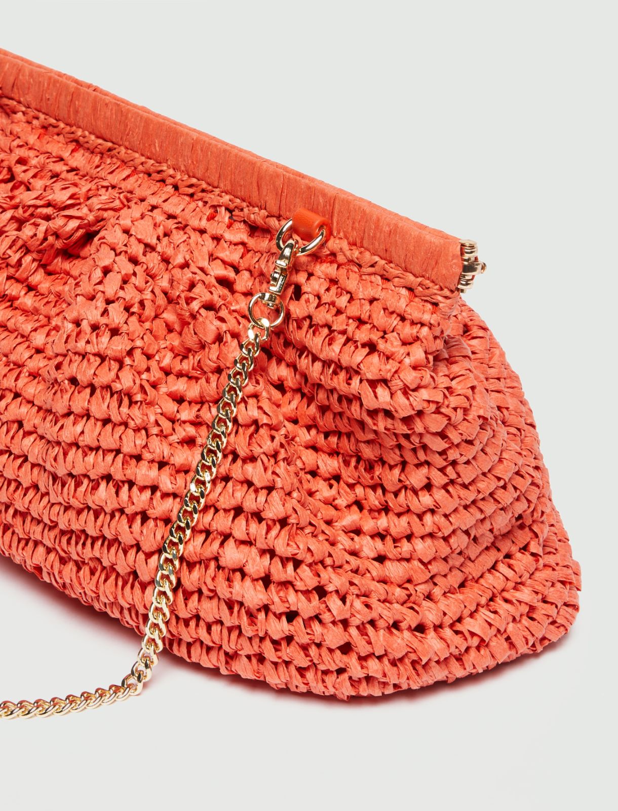 Clutch in rafia - ARANCIO - Emme - 5