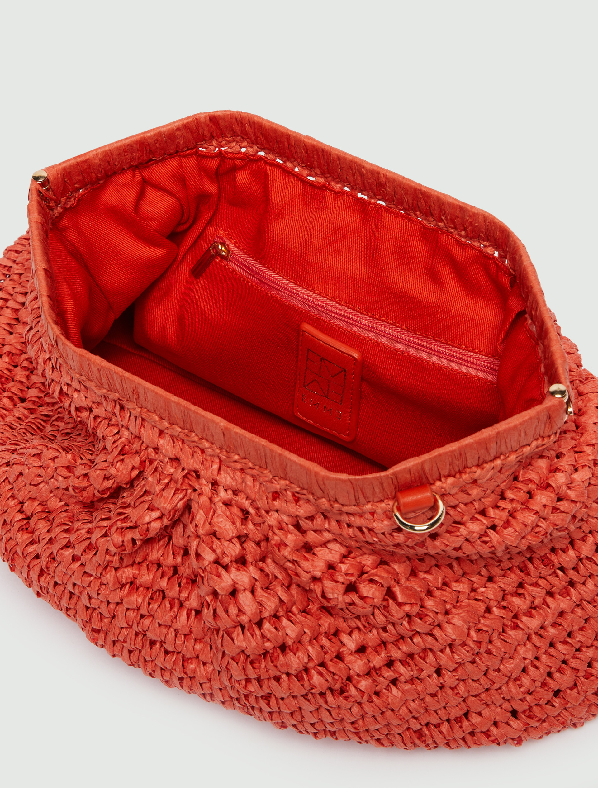 Clutch in rafia - ARANCIO - Emme - 4
