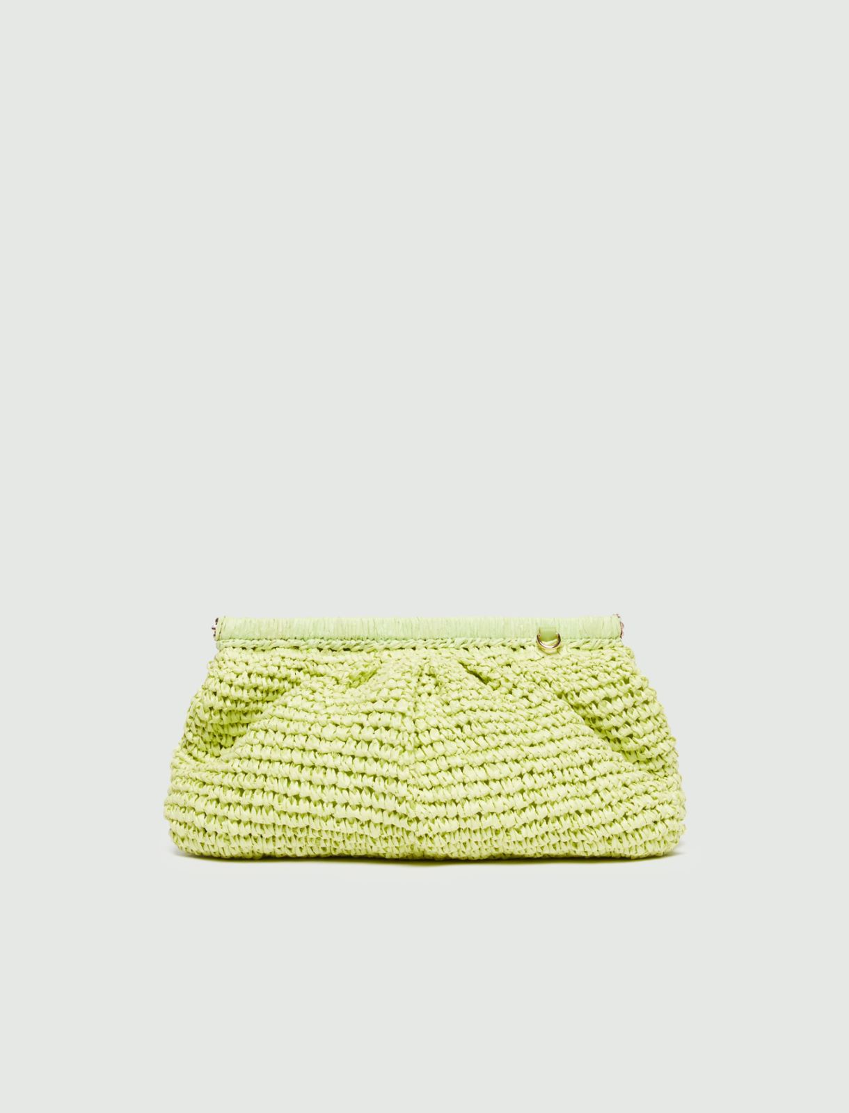 Clutch in rafia - LIME - Emme - 3