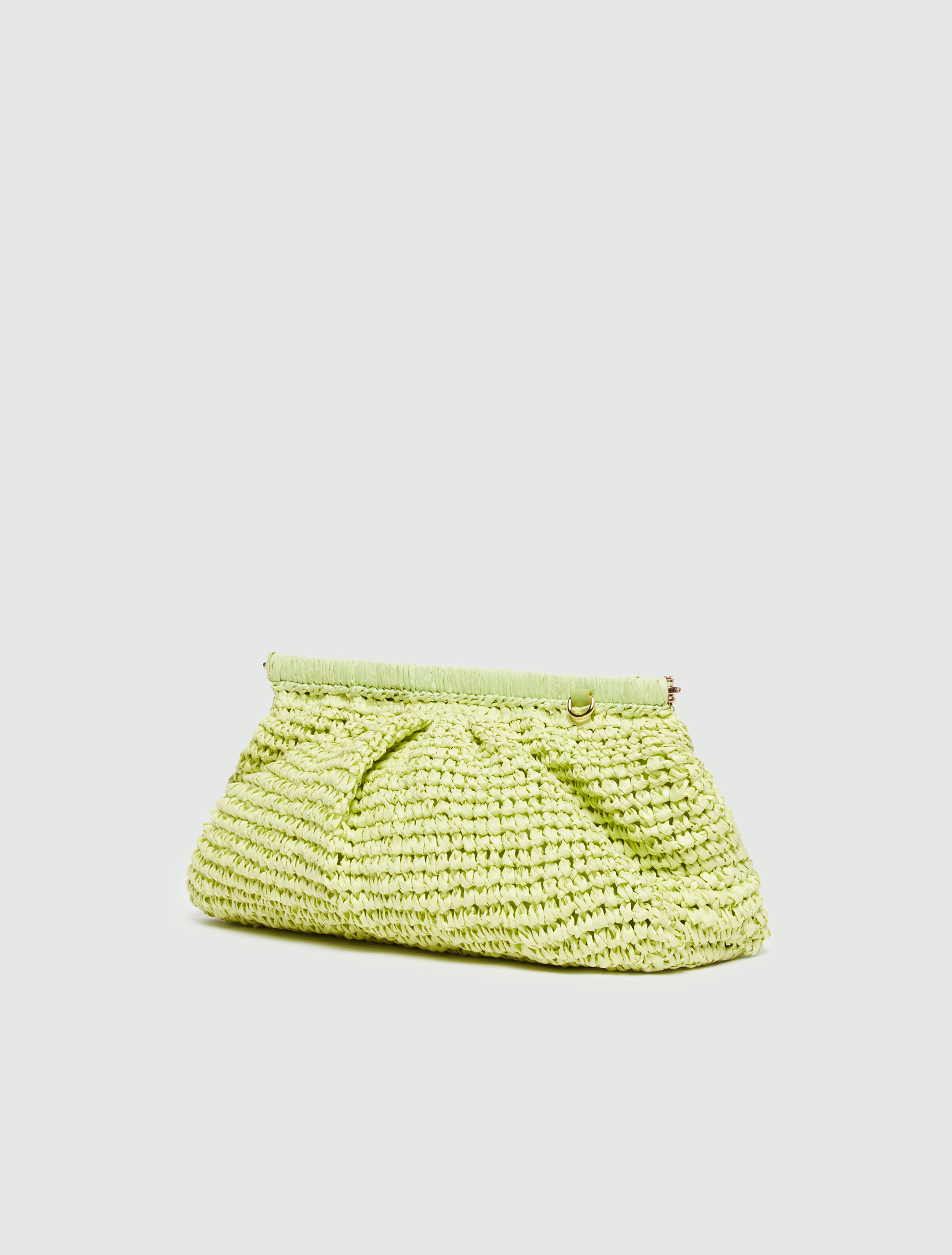 Clutch in rafia - LIME - Emme - 2
