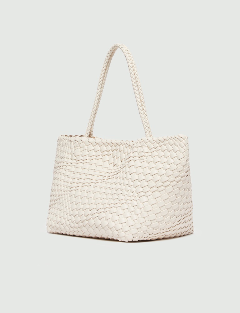 Unstructured woven shopping tote - Emme - 3