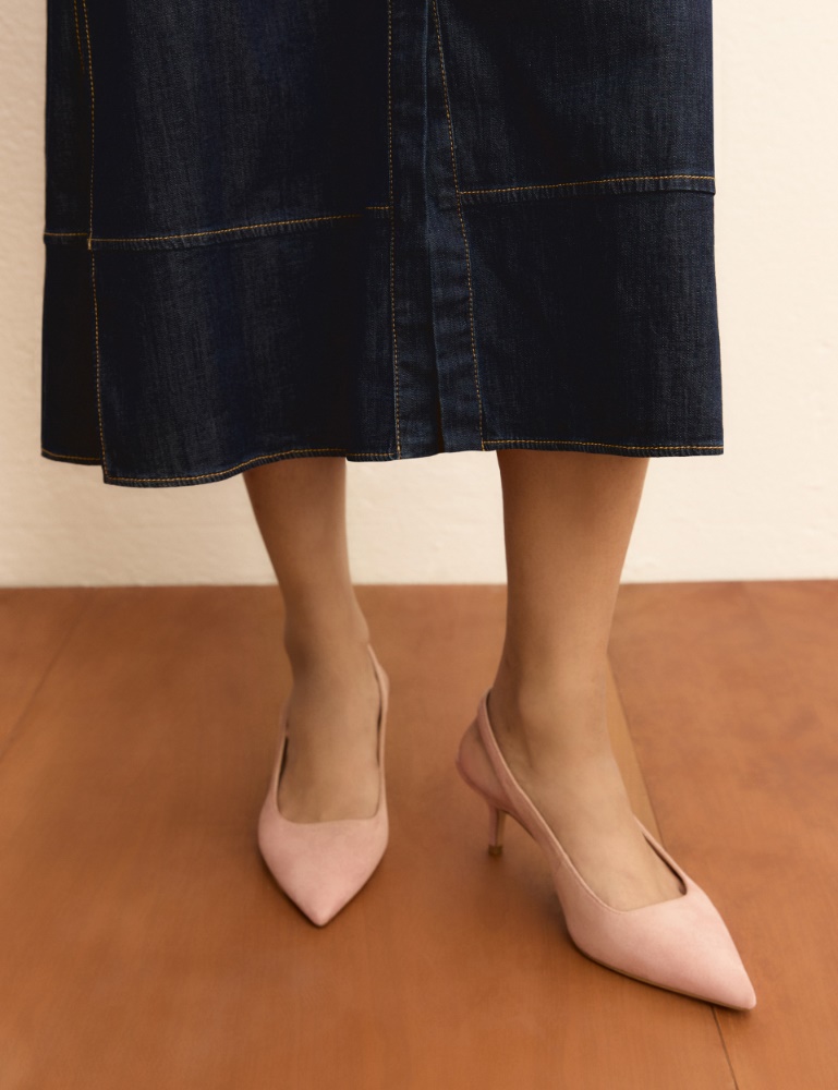 Slingback con tacco sottile - ROSA