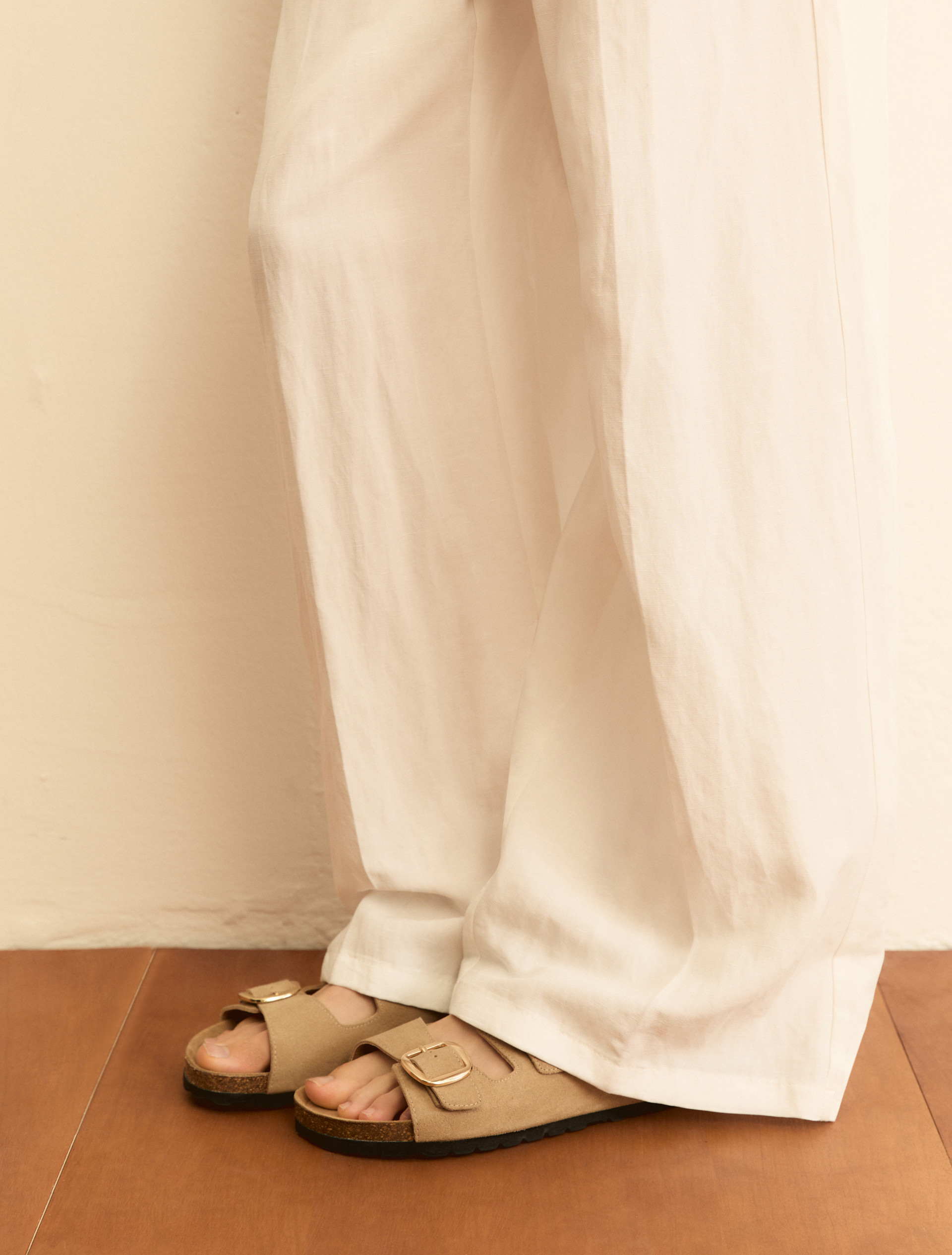 Cork-soled sandals - BEIGE - Emme - 1