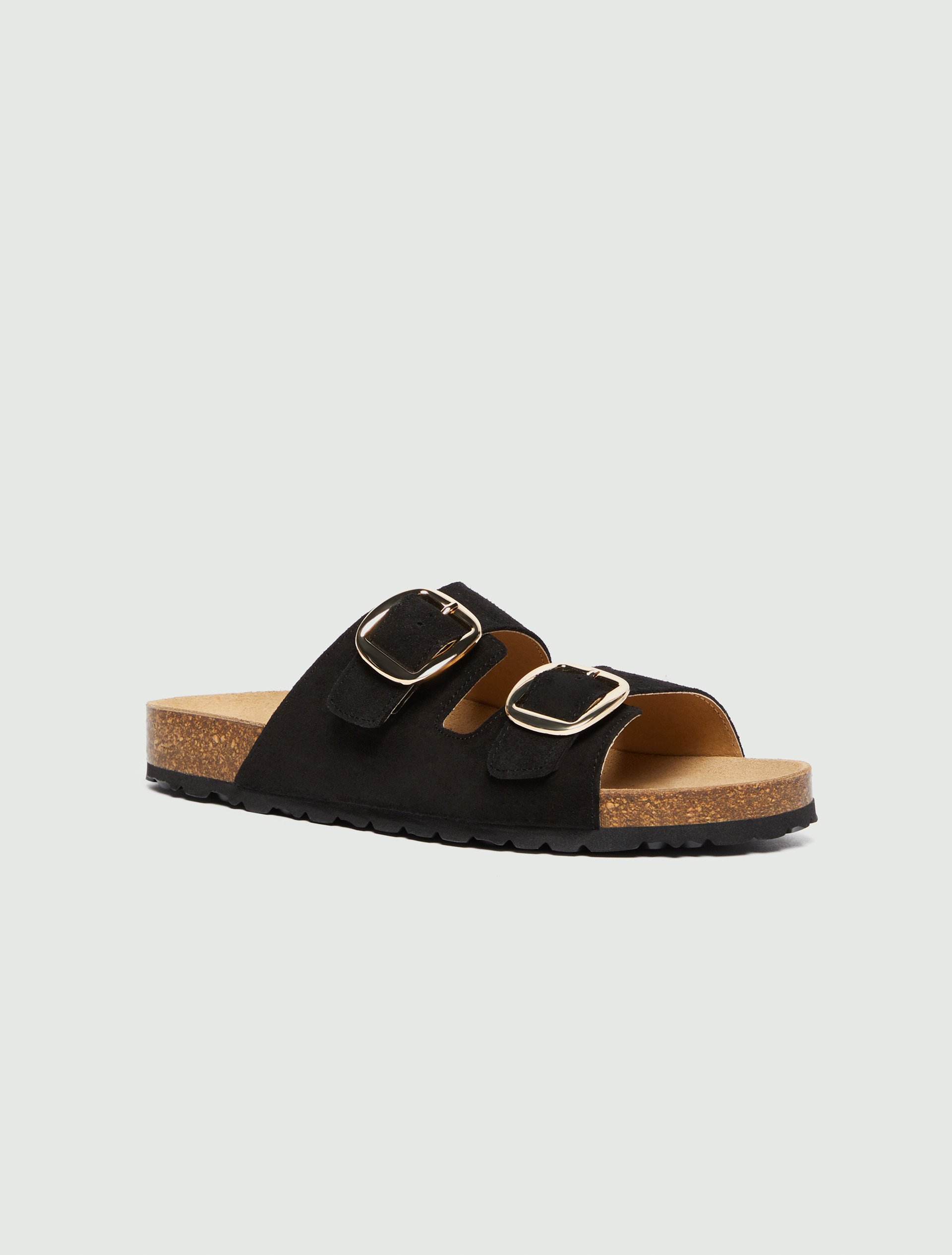 Cork-soled sandals - BLACK - Emme - 3