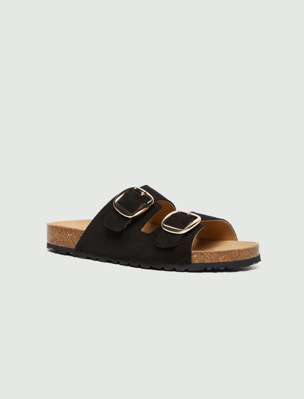 Cork-soled sandals - BLACK - Emme - 3