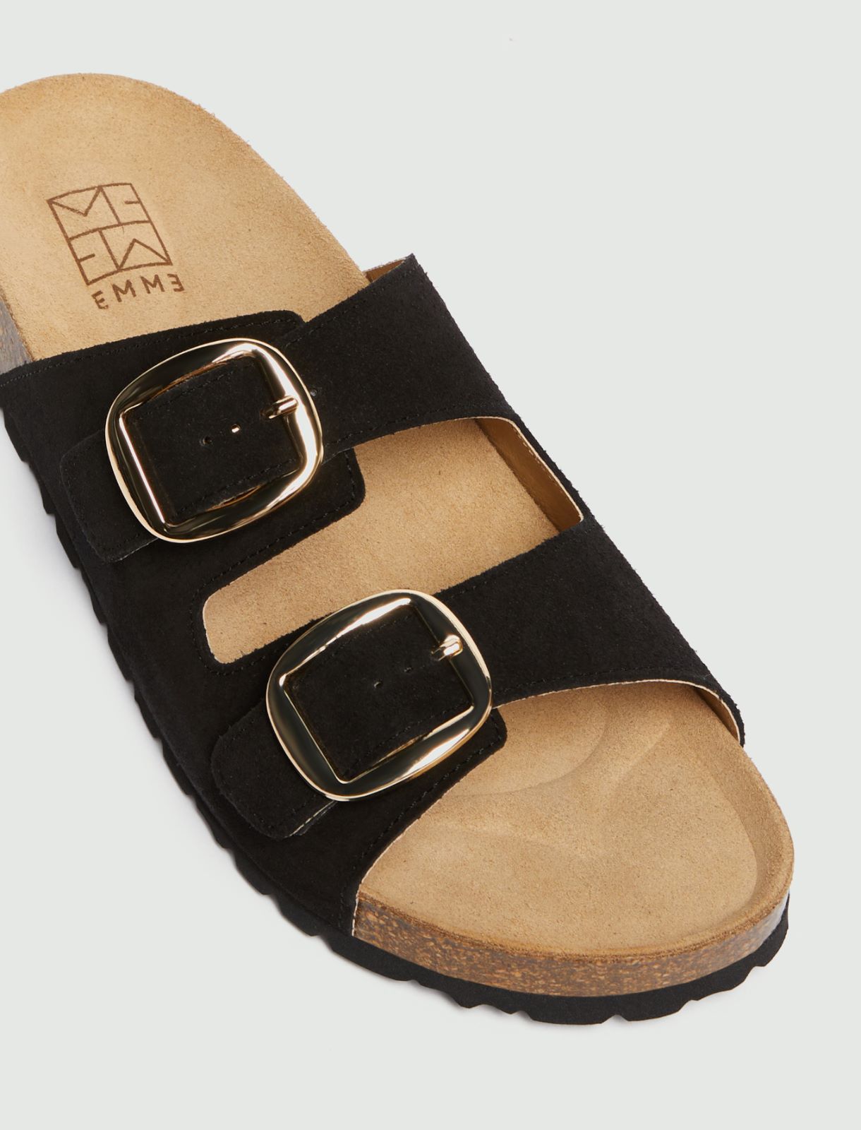 Cork-soled sandals - BLACK - Emme - 4
