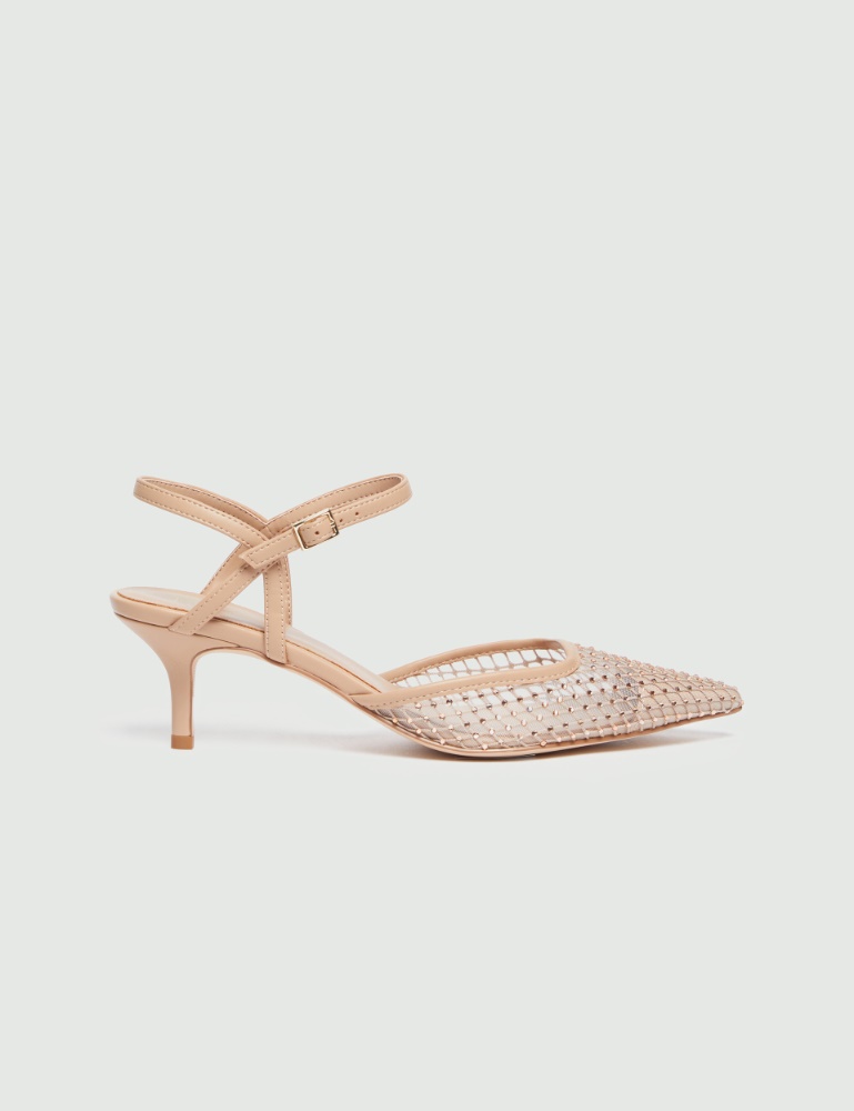 Slingback in mesh con cristalli - Emme - 2
