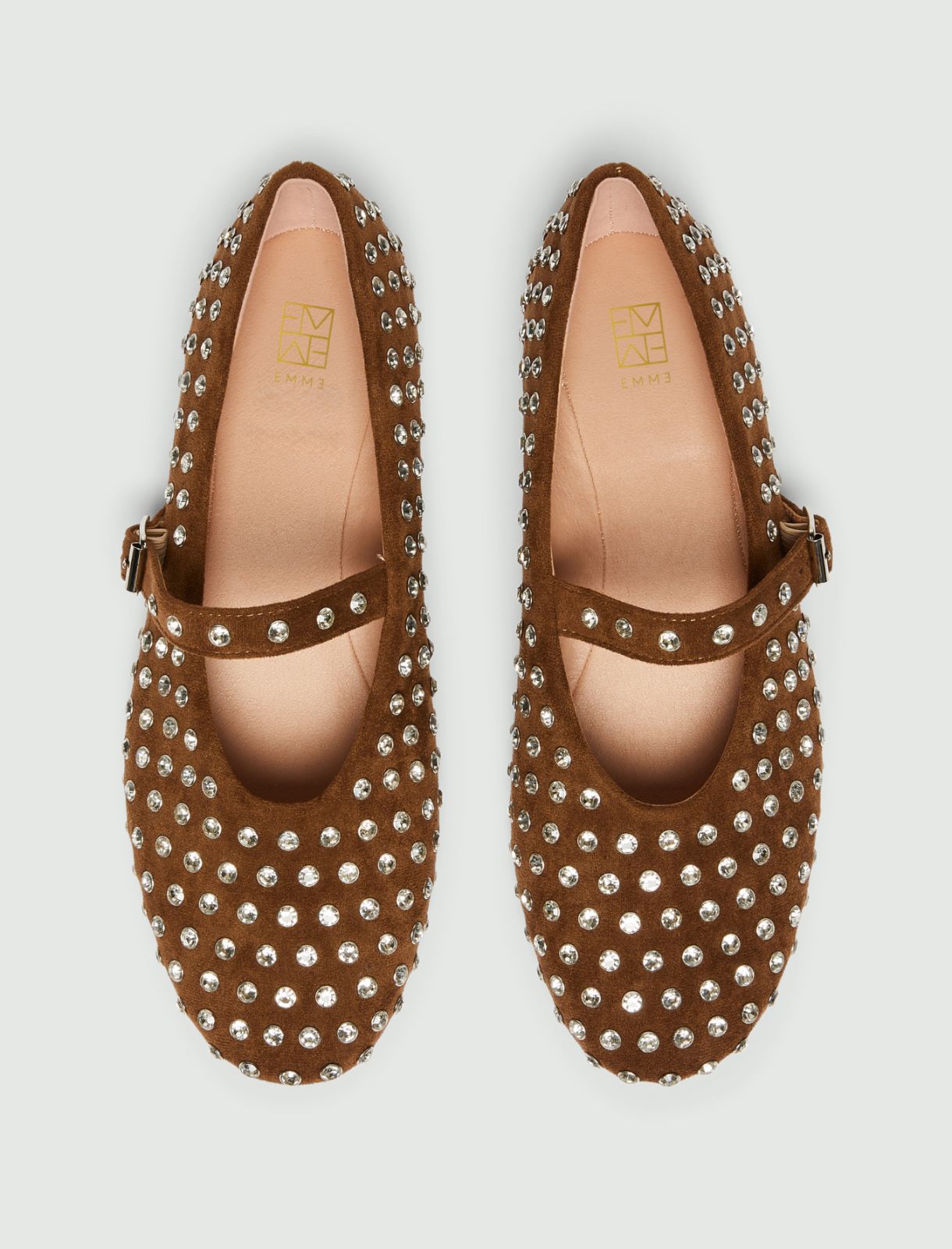 Ballerina Mary Jane con cristalli - TESTA MORO - Emme - 4