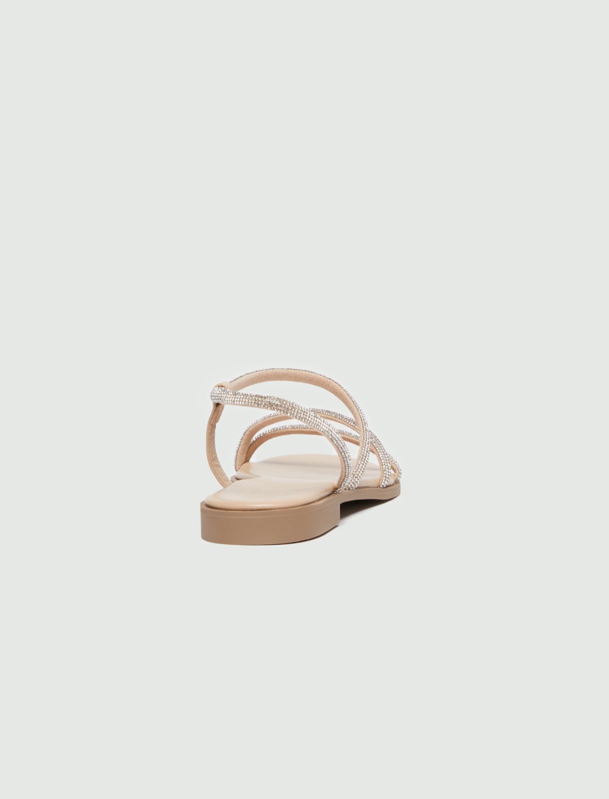 Crystal-adorned low sandals - SILVER - Emme - 6