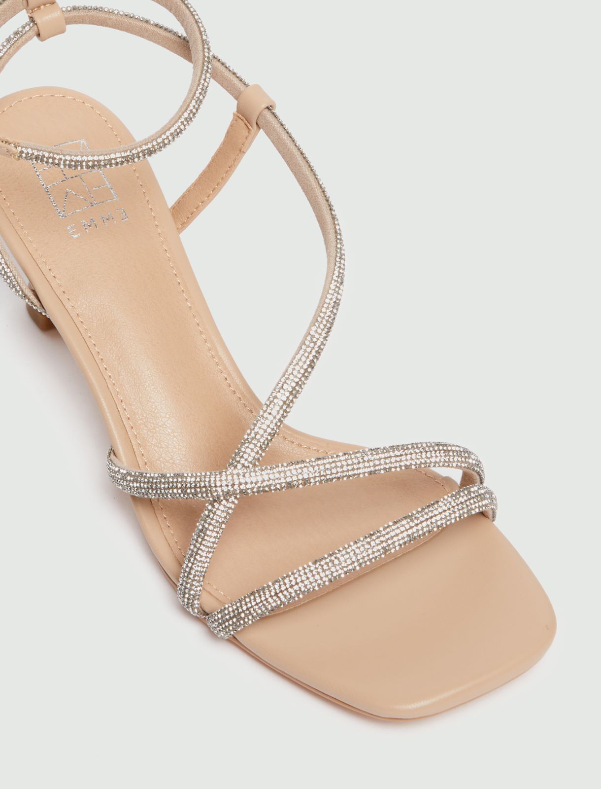Crystal-adorned sandals - SILVER - Emme - 4