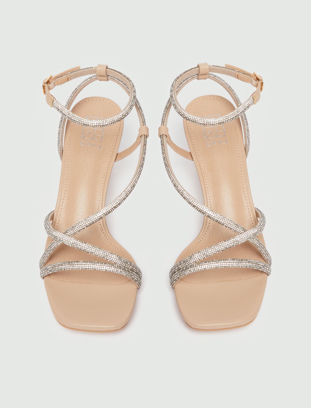 Crystal-adorned sandals - SILVER - Emme - 5