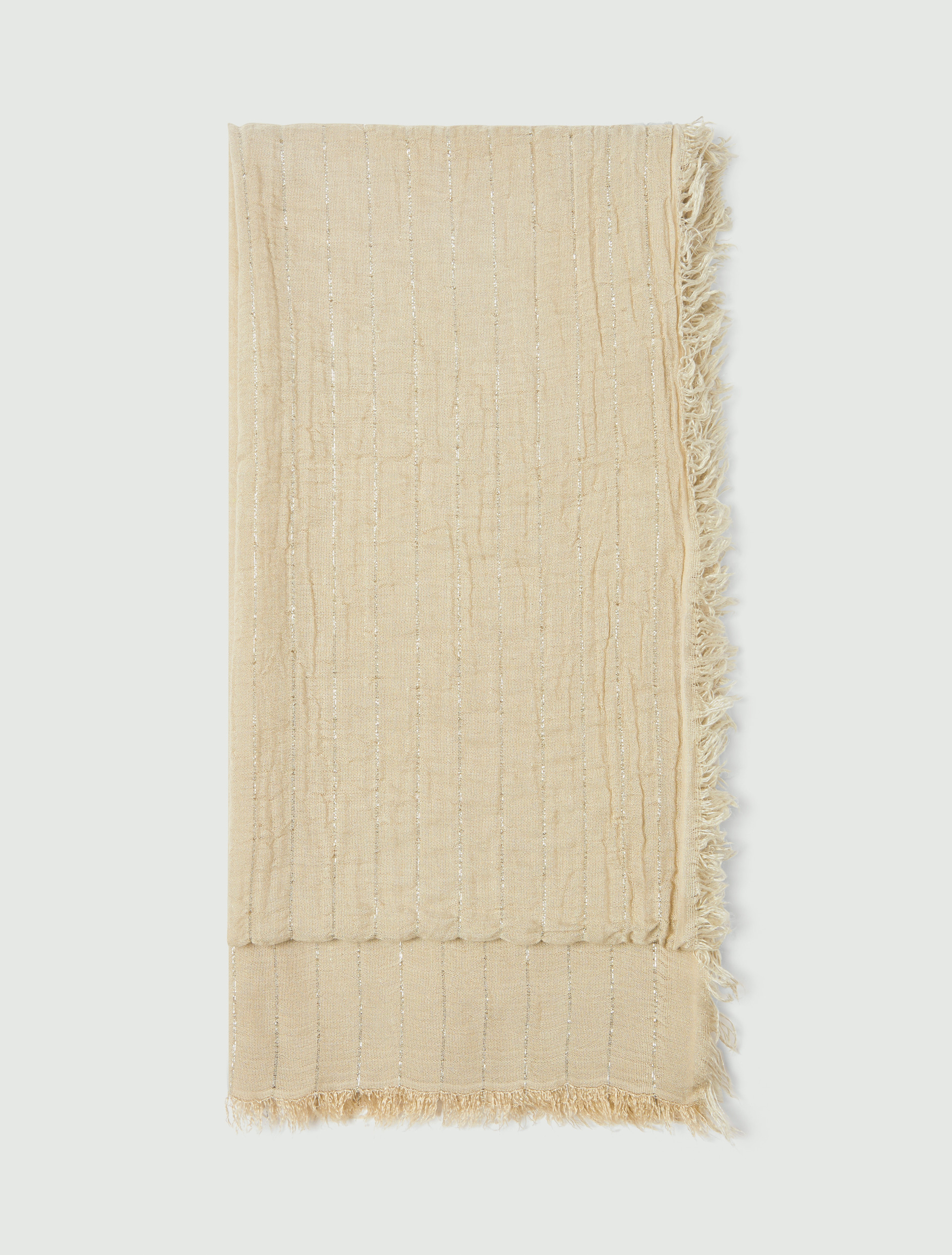 Lurex yarn stole - BEIGE - Emme - 2