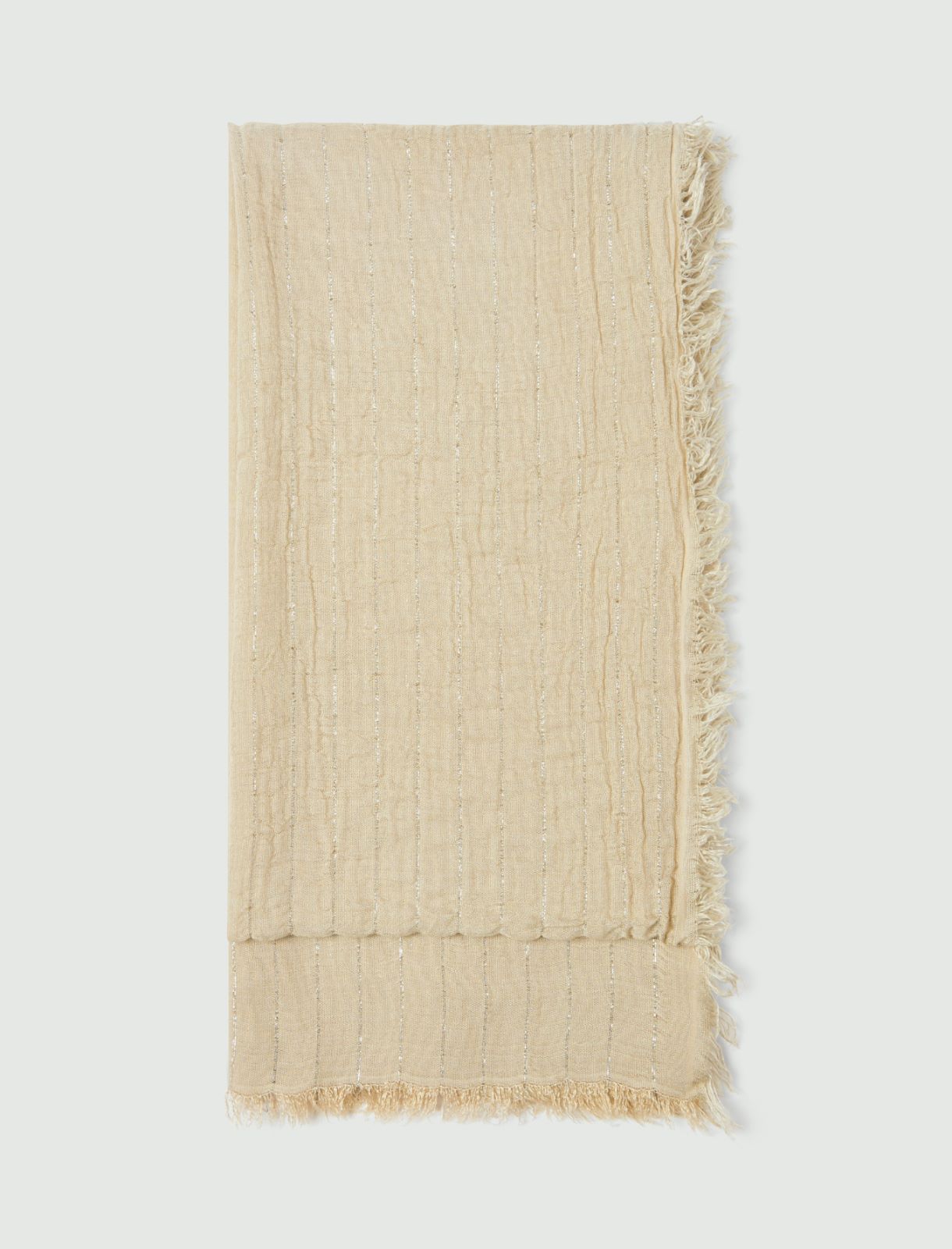 Lurex yarn stole - BEIGE - Emme - 2
