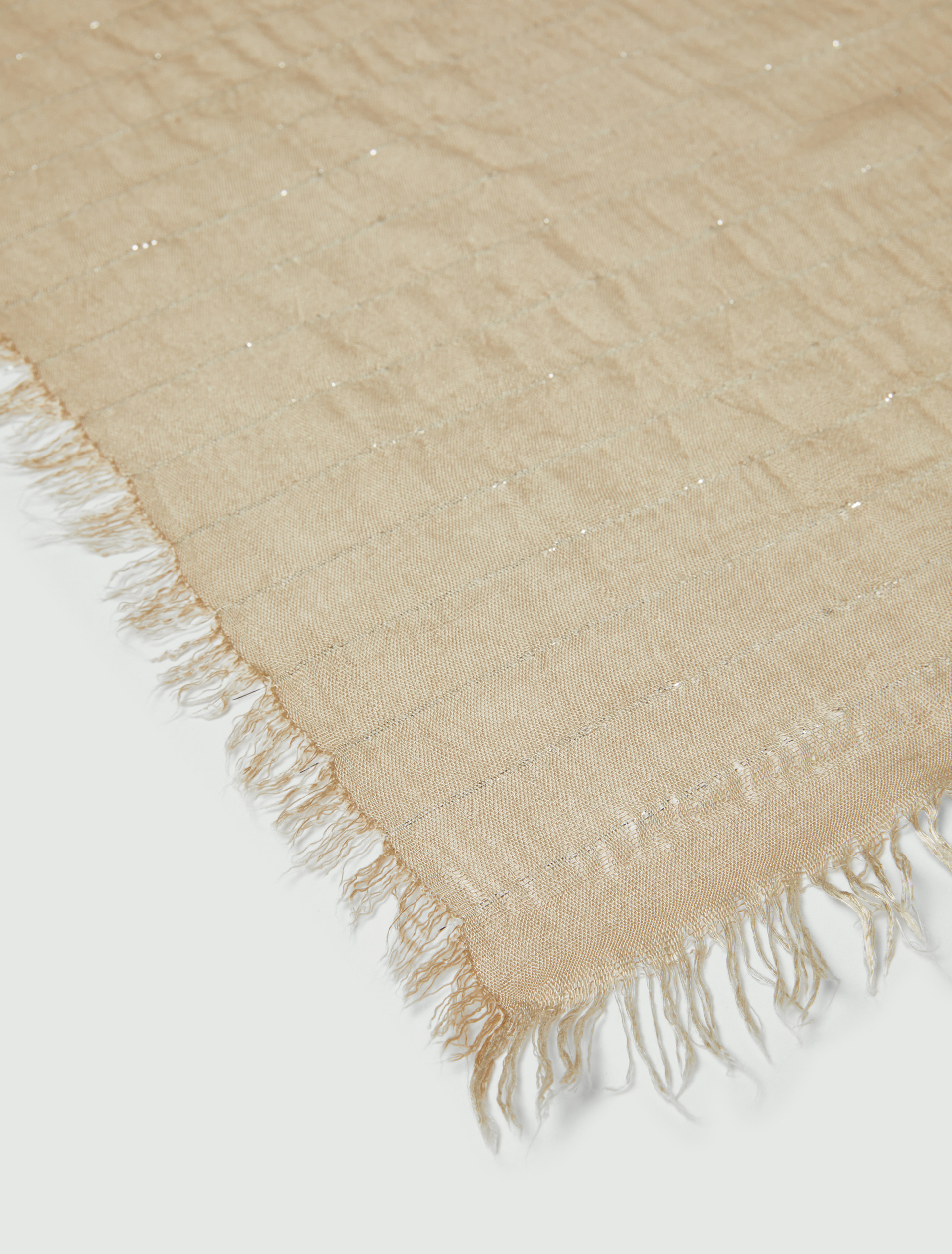 Lurex yarn stole - BEIGE - Emme - 4