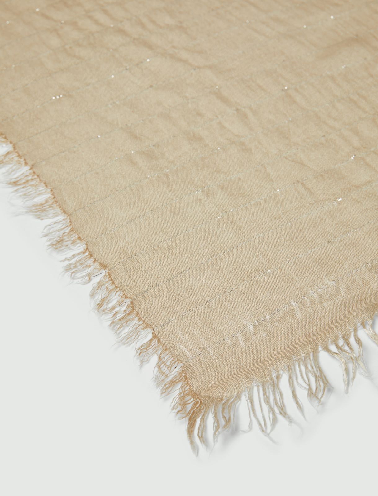 Lurex yarn stole - BEIGE - Emme - 4