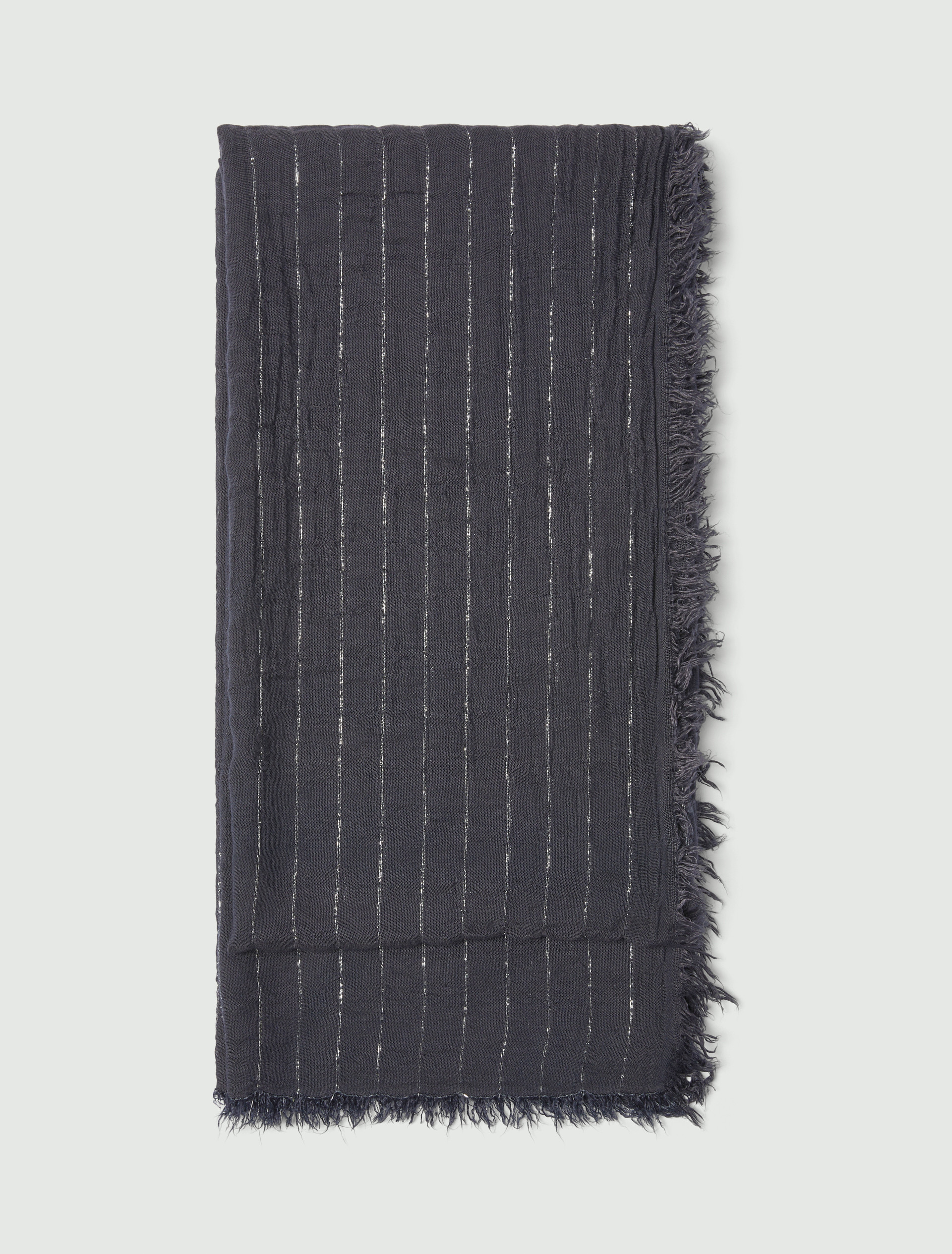 Lurex yarn stole - NAVY - Emme - 2