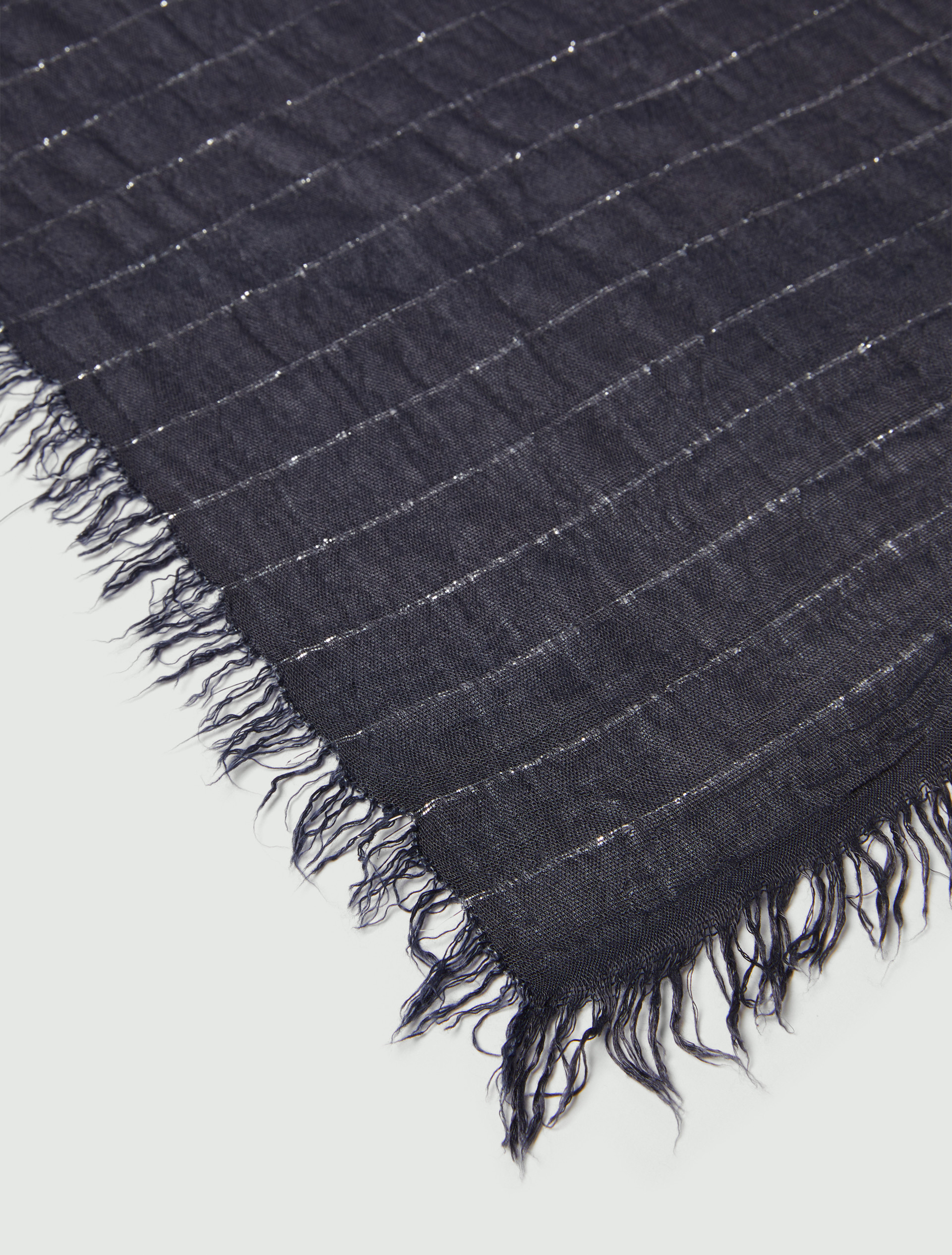 Lurex yarn stole - NAVY - Emme - 4