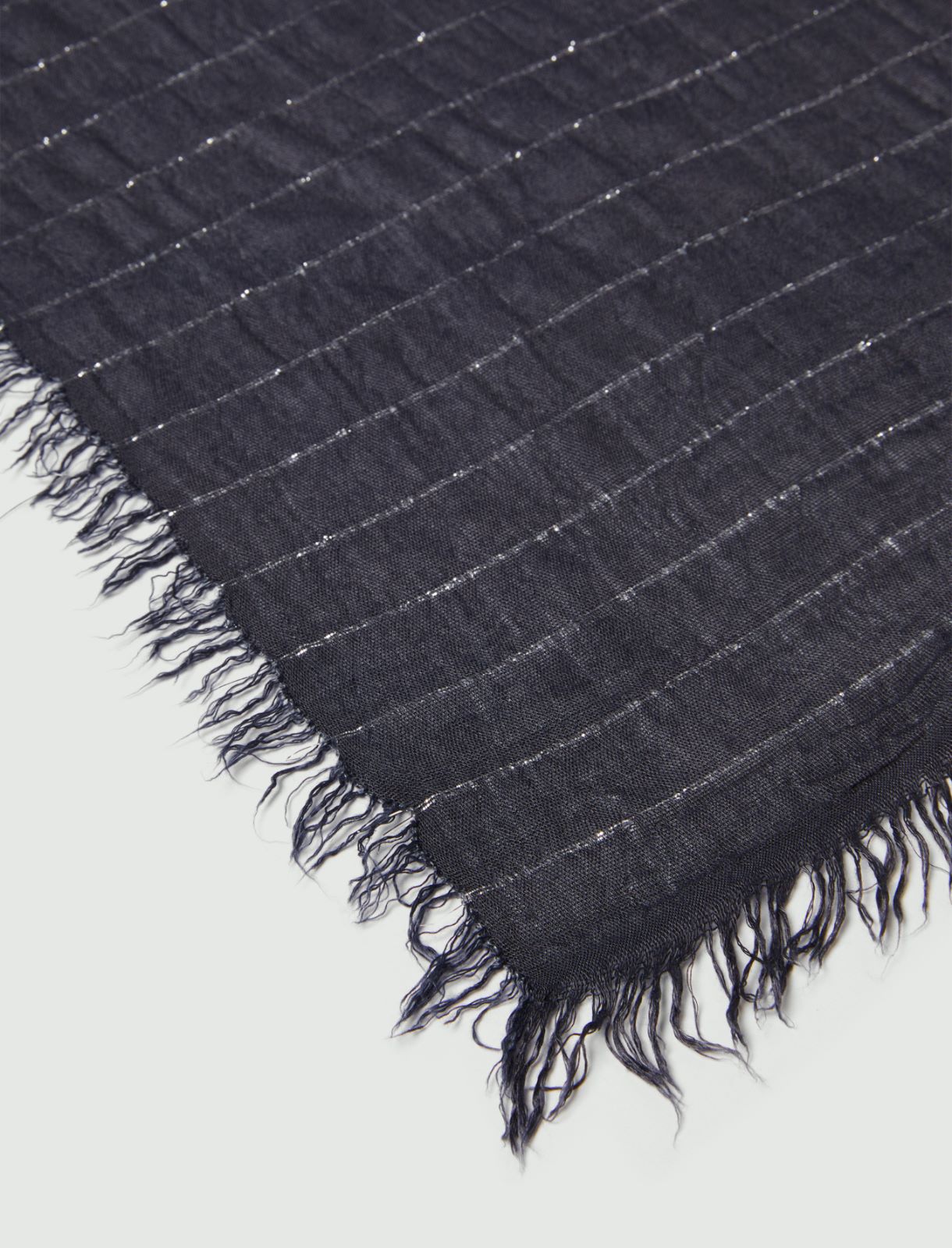Lurex yarn stole - NAVY - Emme - 4