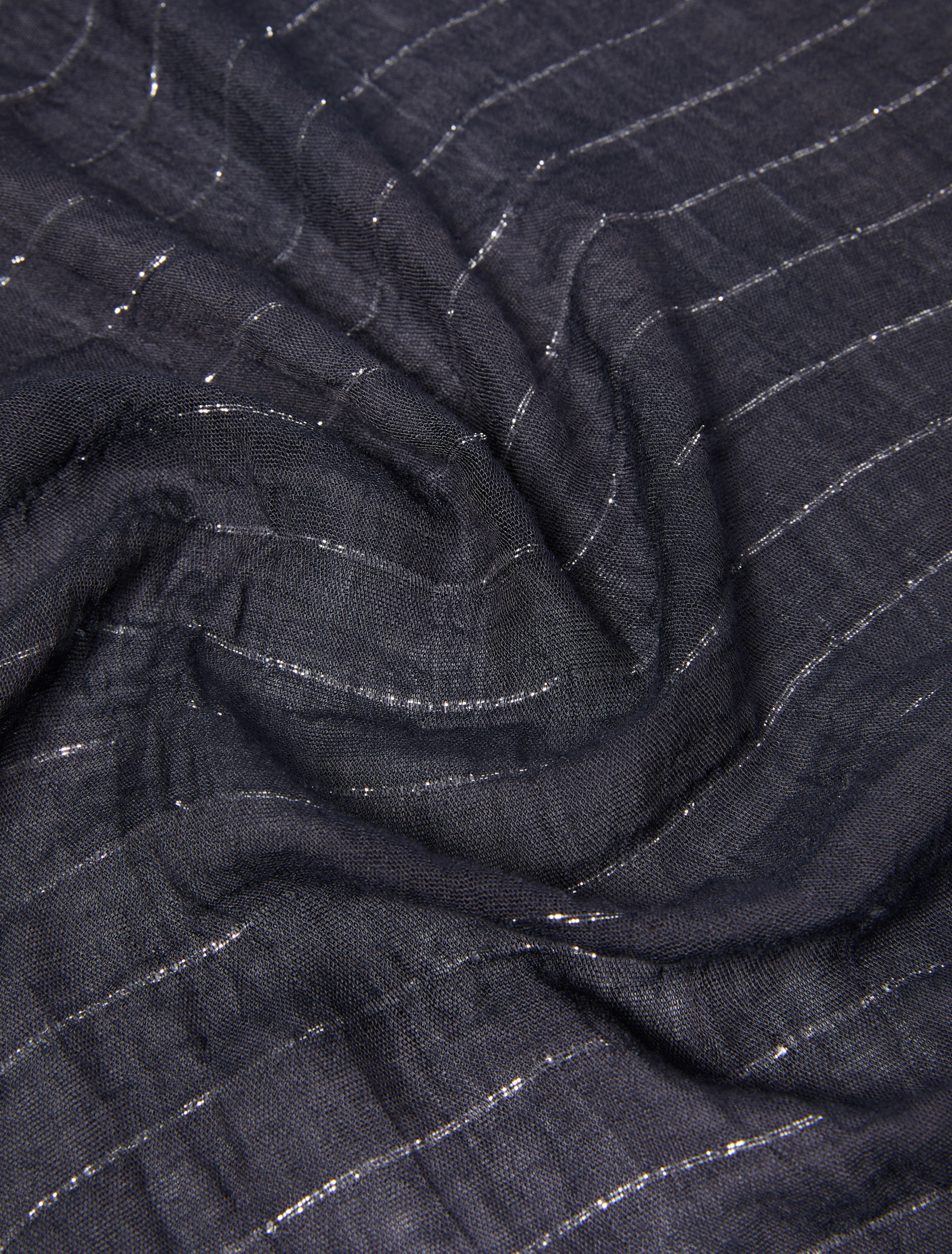 Lurex yarn stole - NAVY - Emme - 3