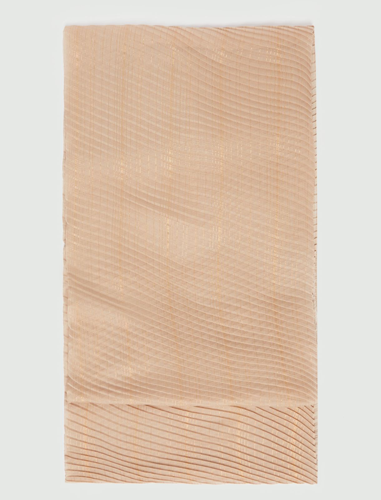 Pleated stole - BEIGE - Emme - 3