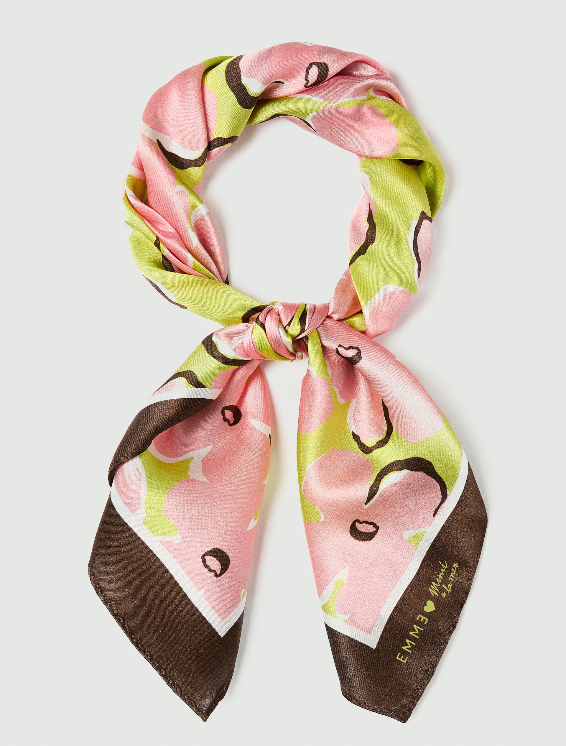Silk twill bandana - APPLE GREEN - Emme - 2