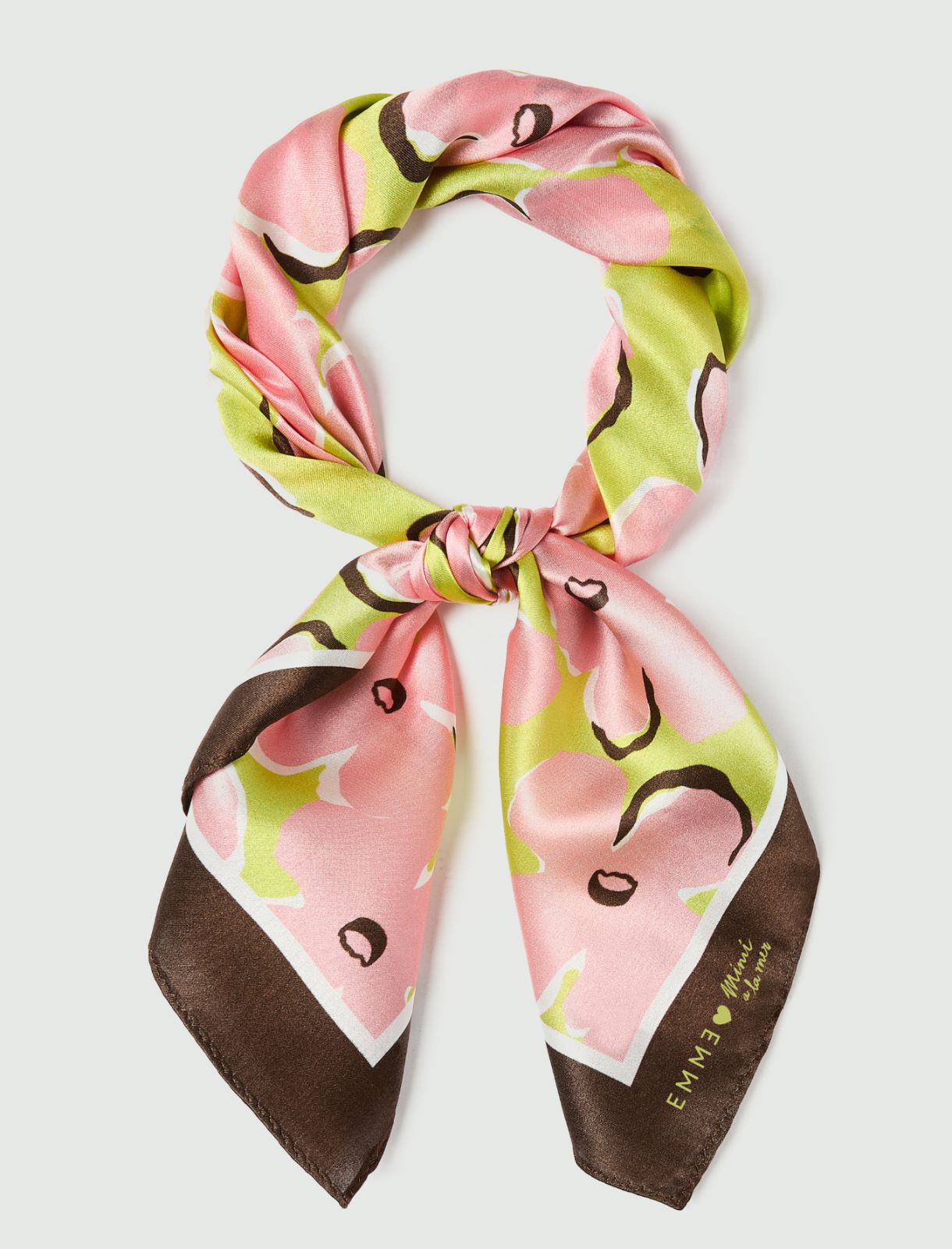 Silk twill bandana - APPLE GREEN - Emme - 2