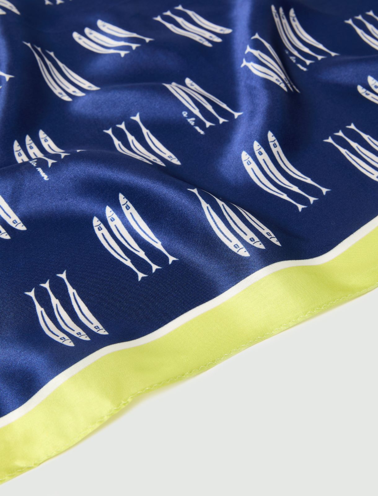 Silk twill bandana - NAVY - Emme - 3