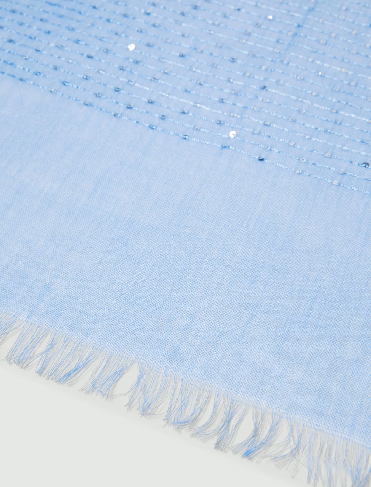 Sequinned scarf - LIGHT BLUE - Emme - 3