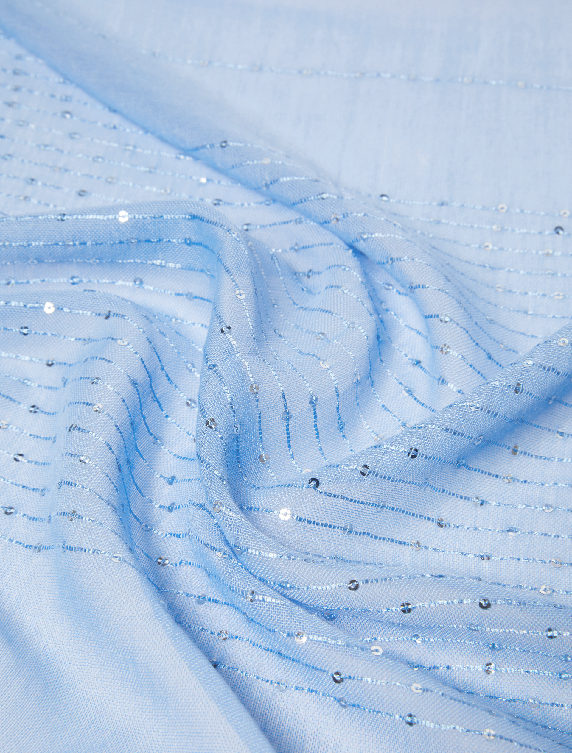 Sequinned scarf - LIGHT BLUE - Emme - 4