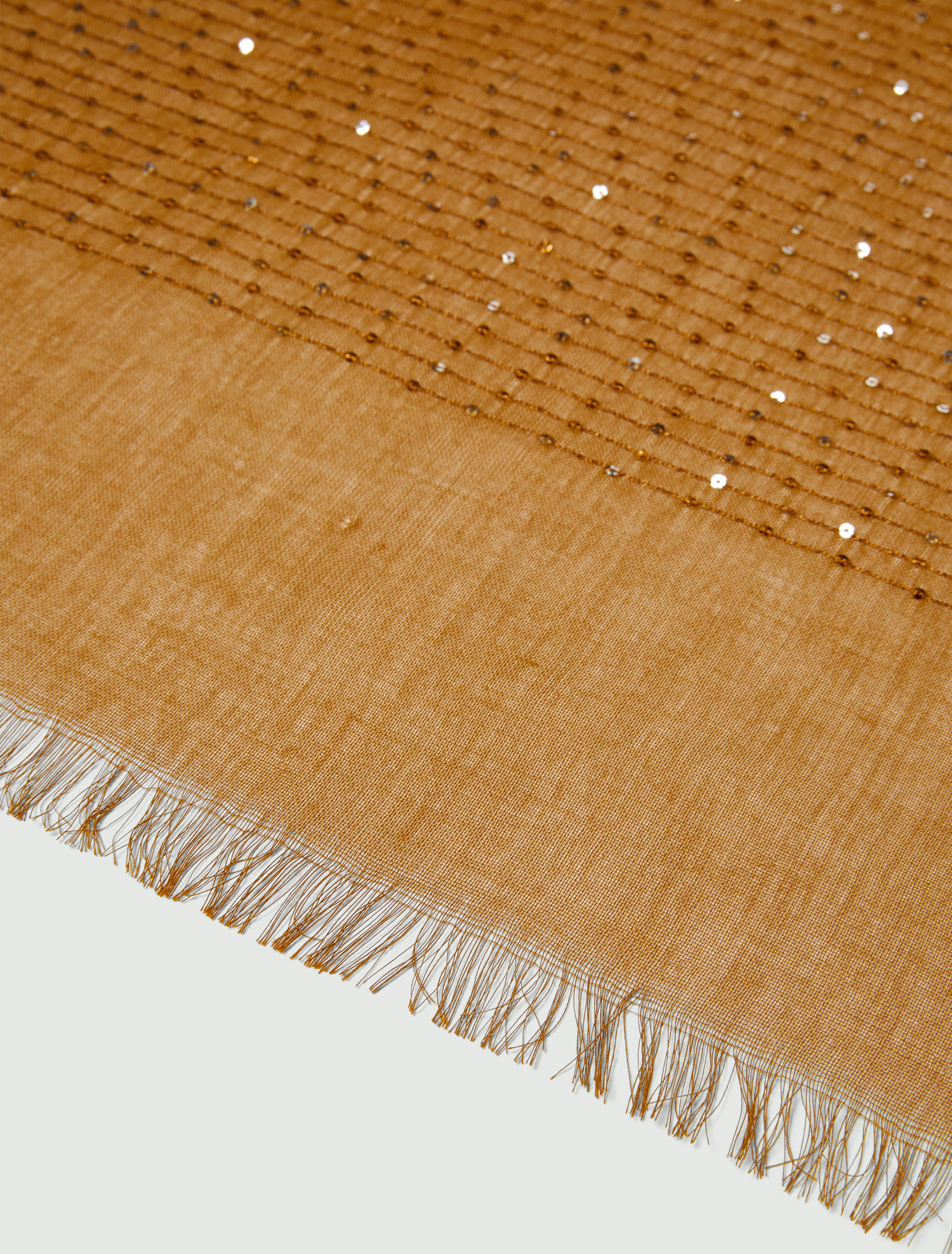 Sequinned scarf - CAMEL - Emme - 3