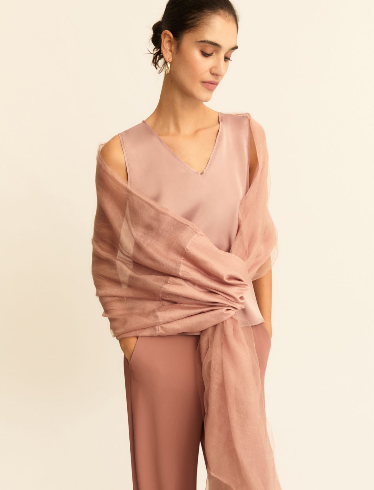 Organza stole - POWDER - Emme