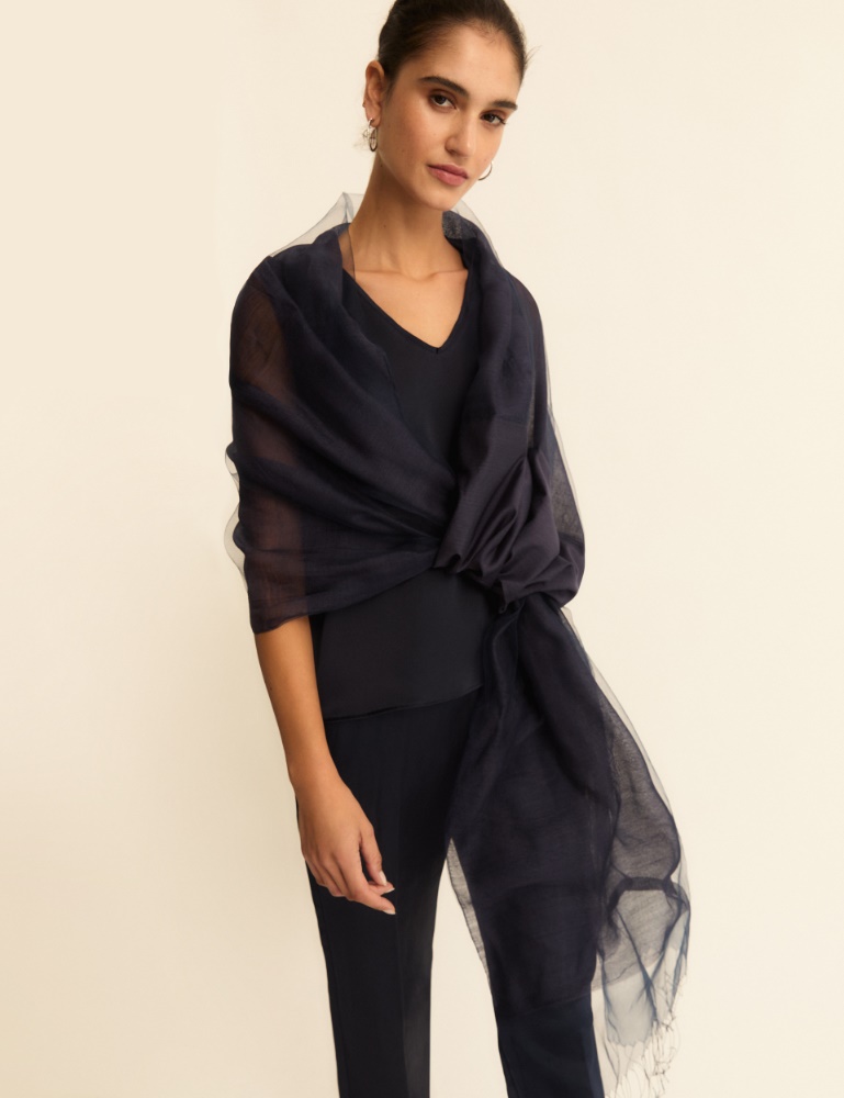 Organza stole - MIDNIGHTBLUE