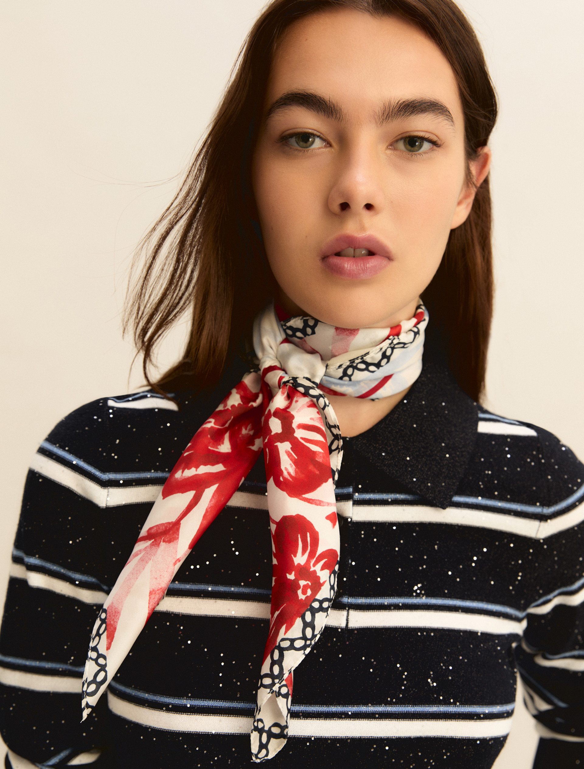 Twill scarf - RED - Emme - 1