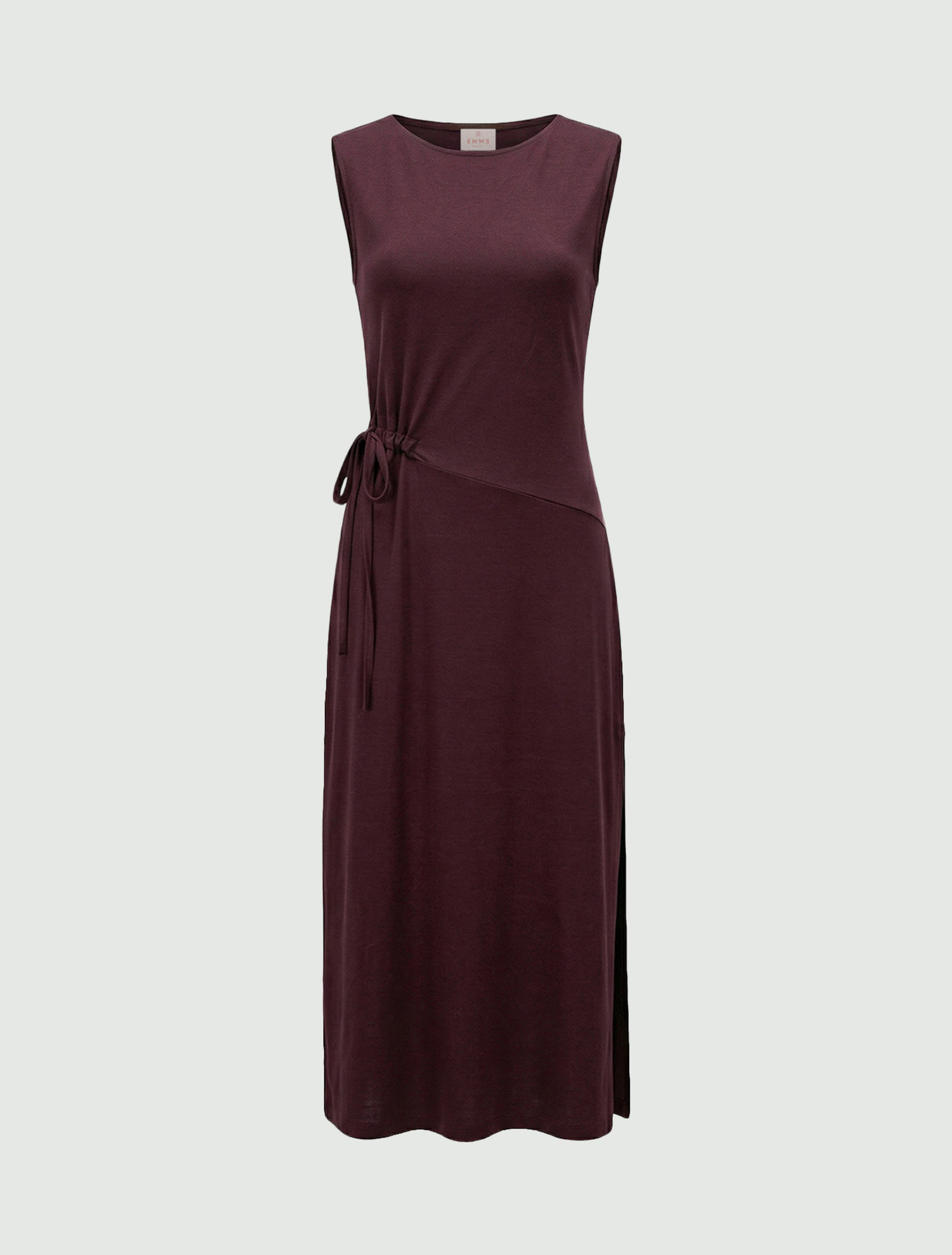 Abito midi smanicato - ROSSO VINO - Emme - 4