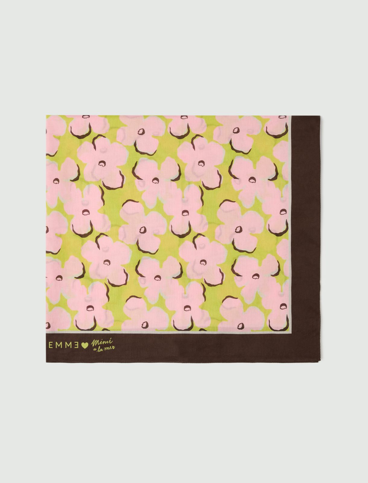 Cotton muslin sarong - APPLE GREEN - Emme - 2