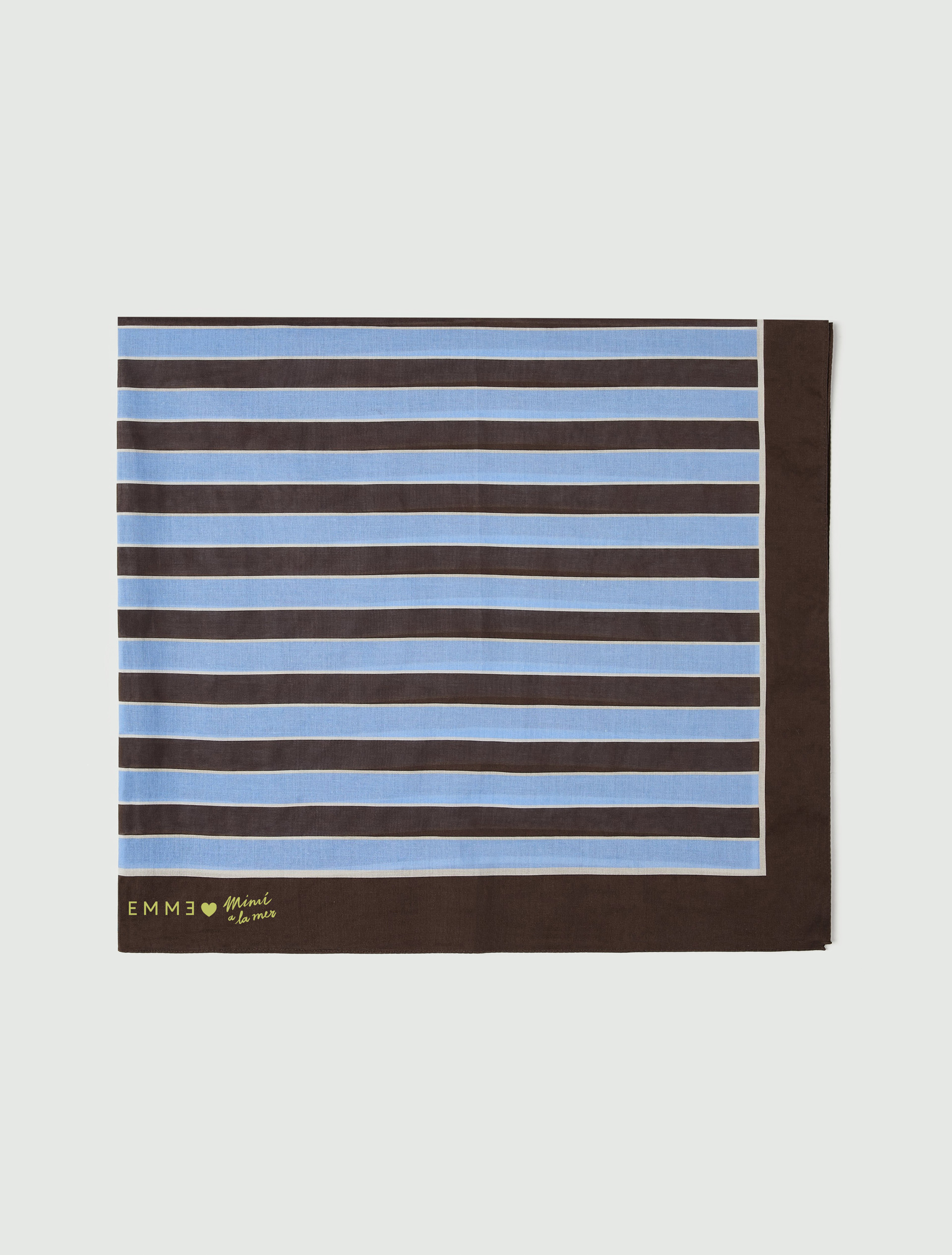 Cotton muslin sarong - COFFEE - Emme - 2