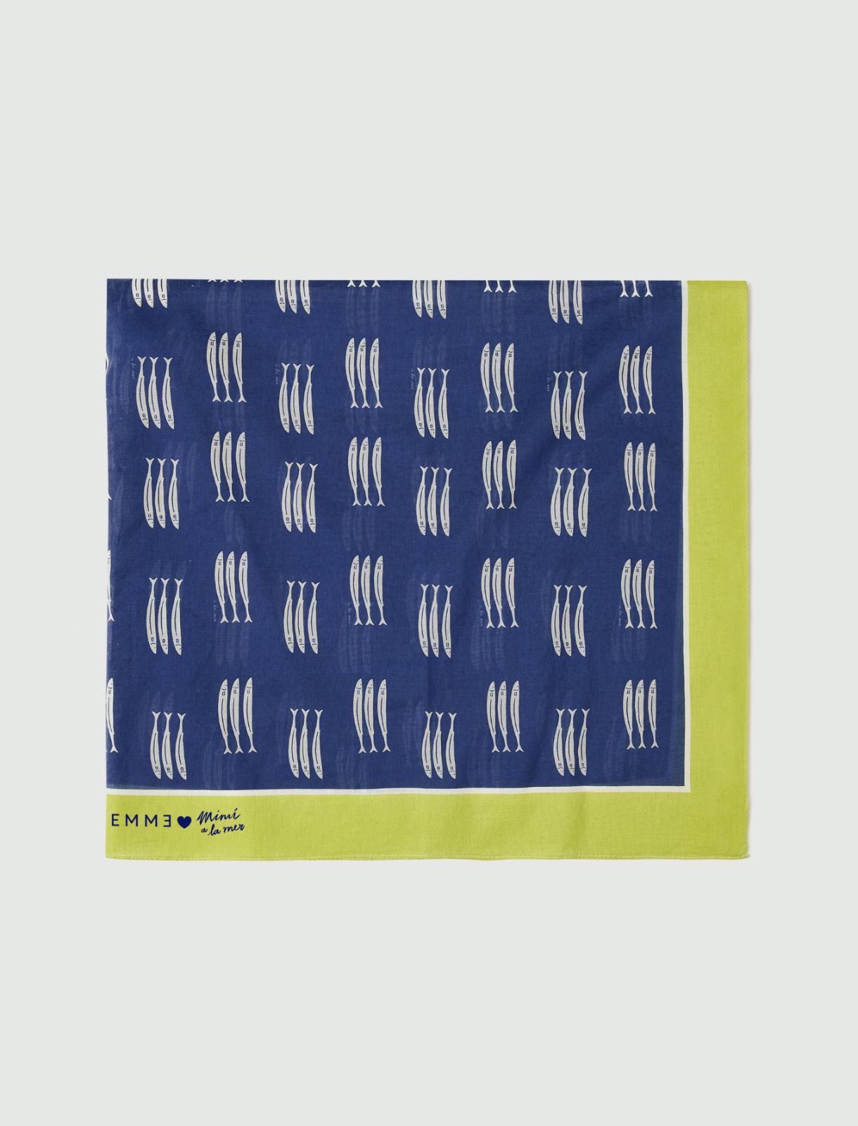 Cotton muslin sarong - NAVY - Emme - 2